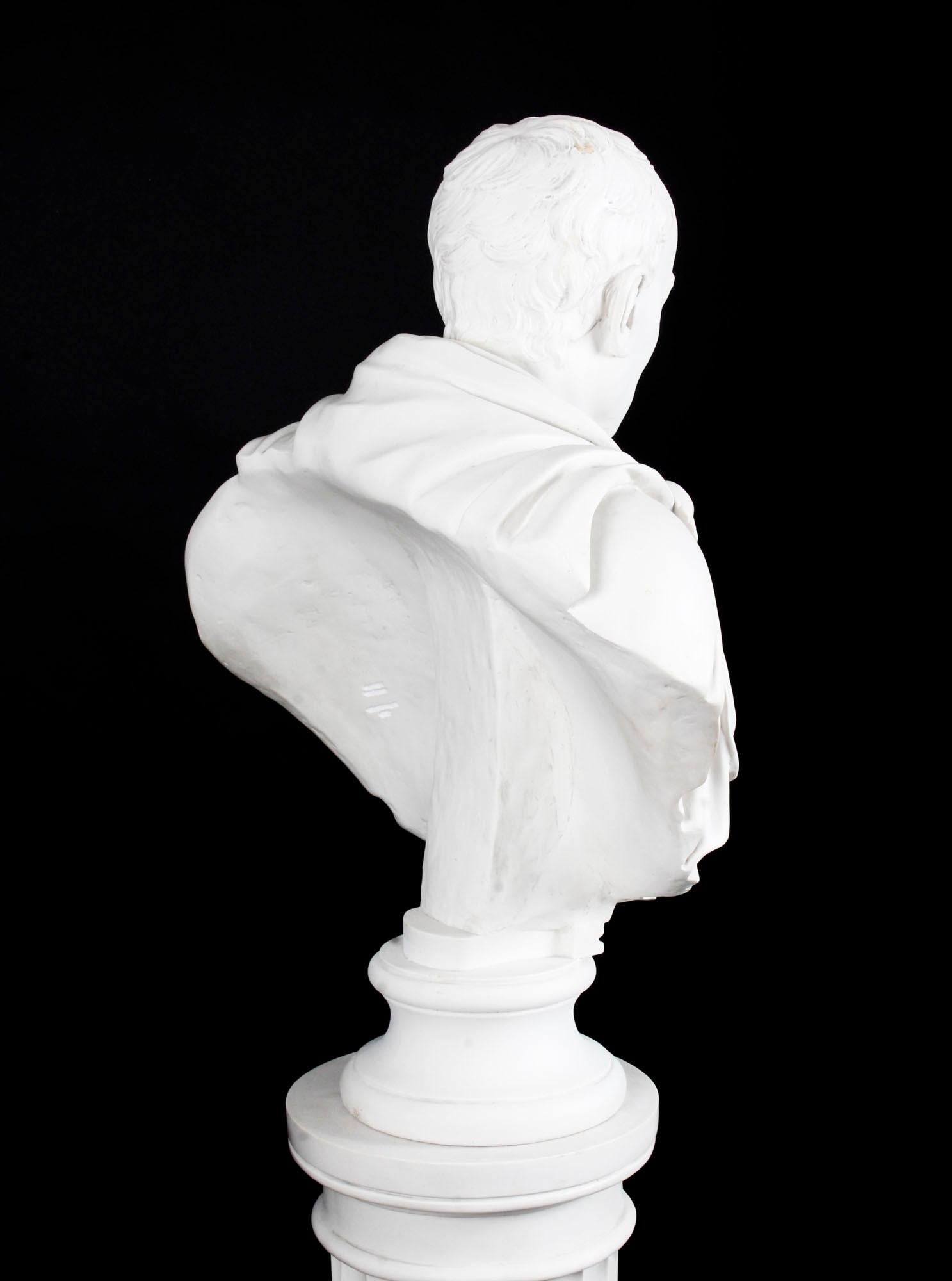 Busto in marmo d'epoca dello statista romano Giulio Cesare XX secolo in vendita 1