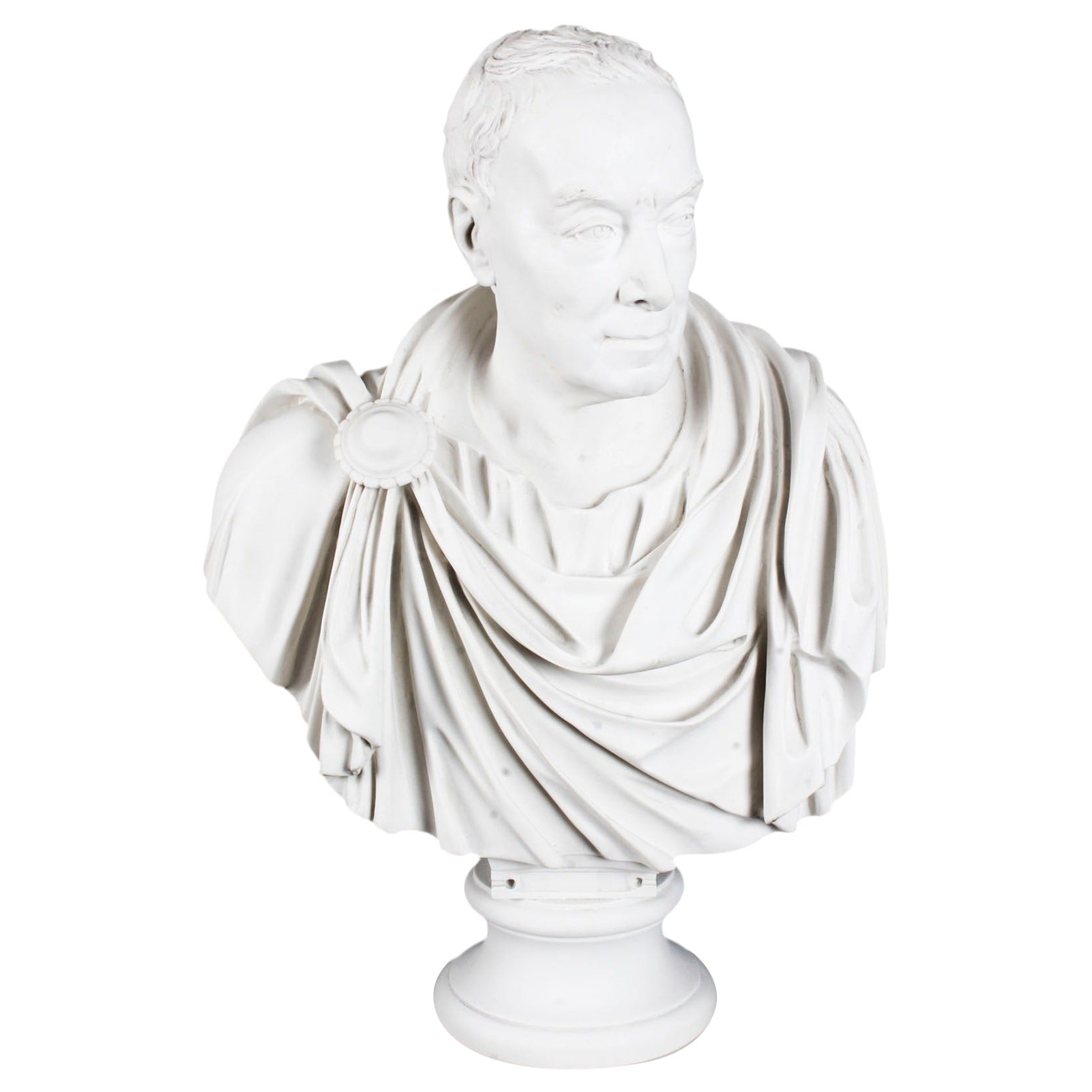 Busto in marmo d'epoca dello statista romano Giulio Cesare XX secolo in vendita