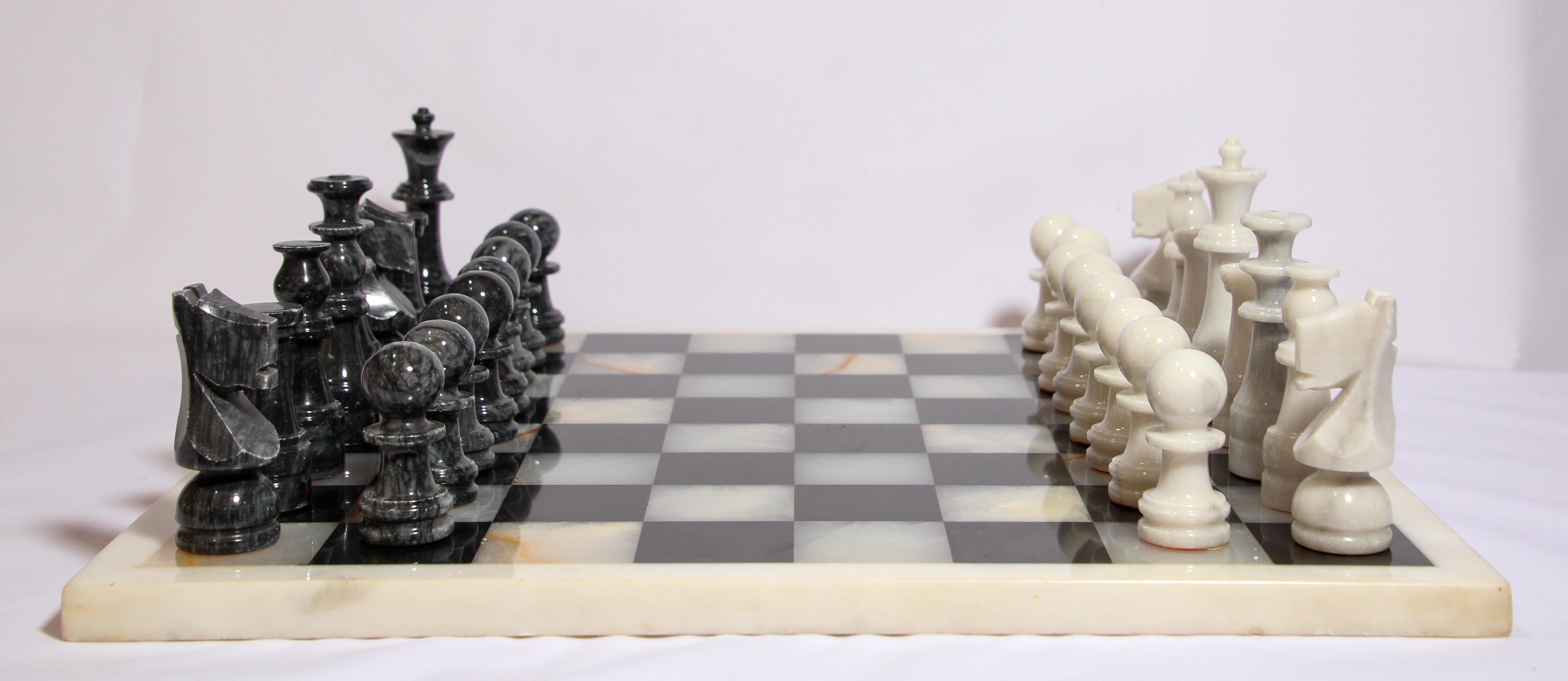 vintage onyx chess set