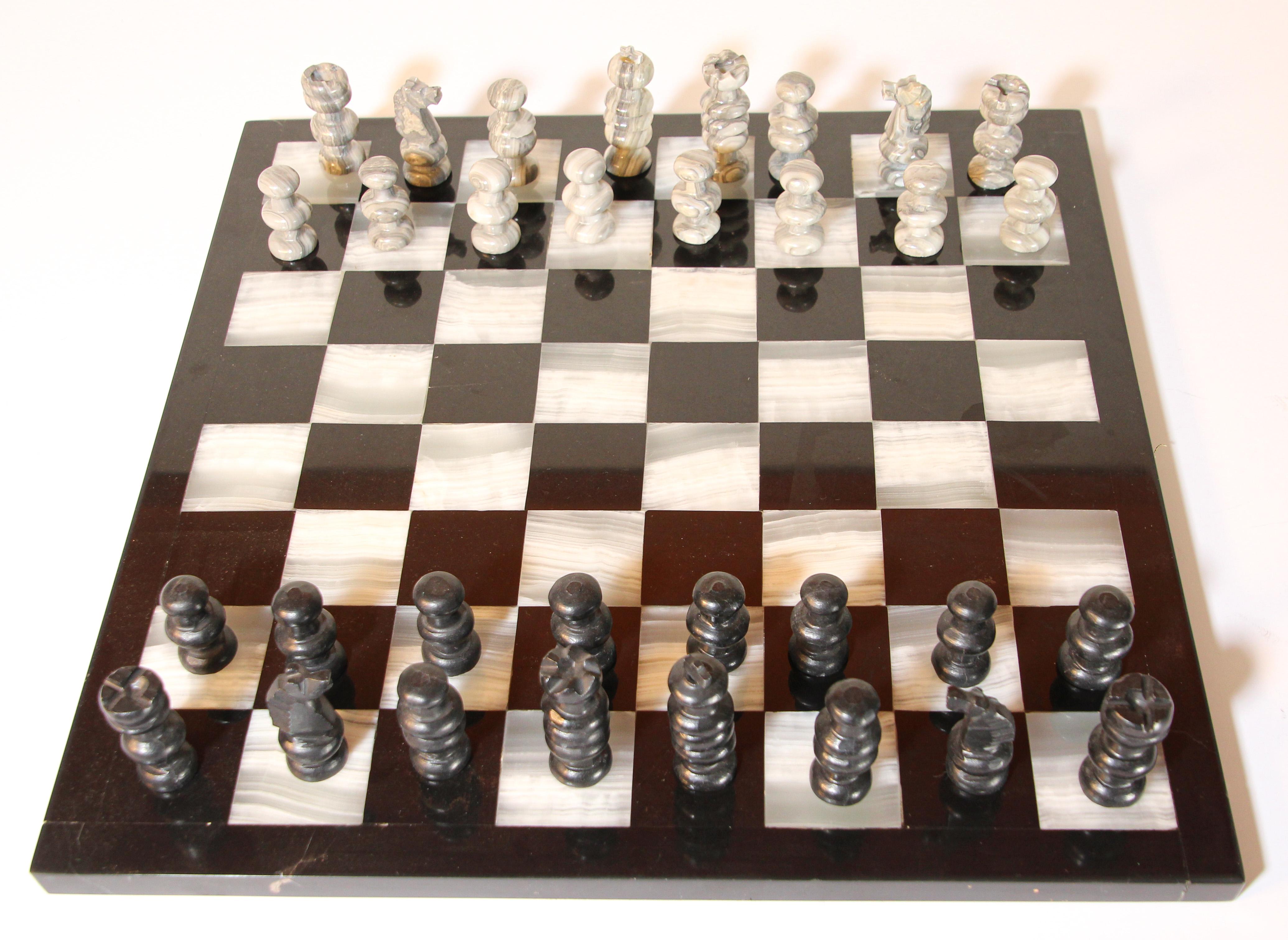 vintage marble chess set