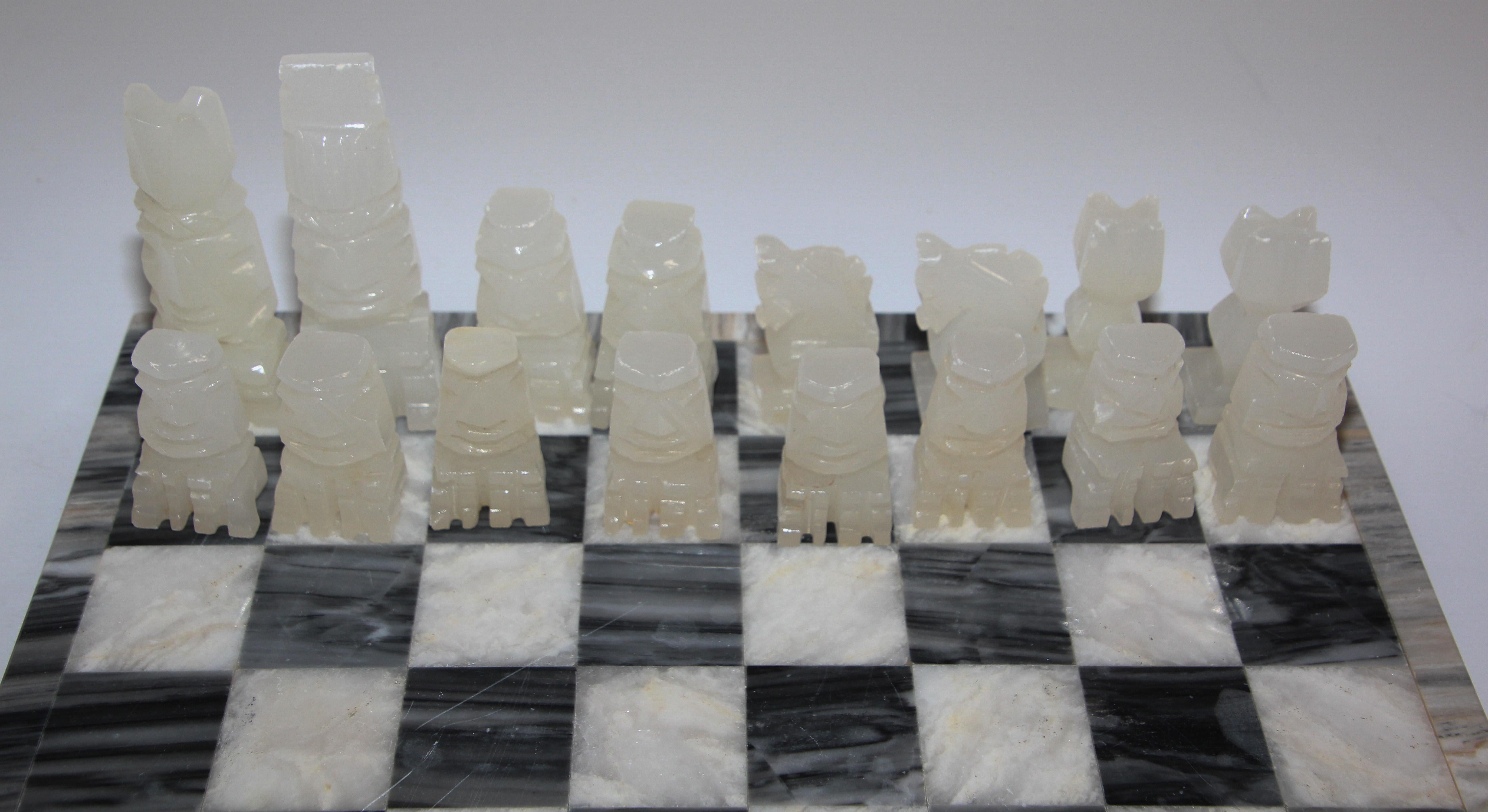 marble chess set vintage