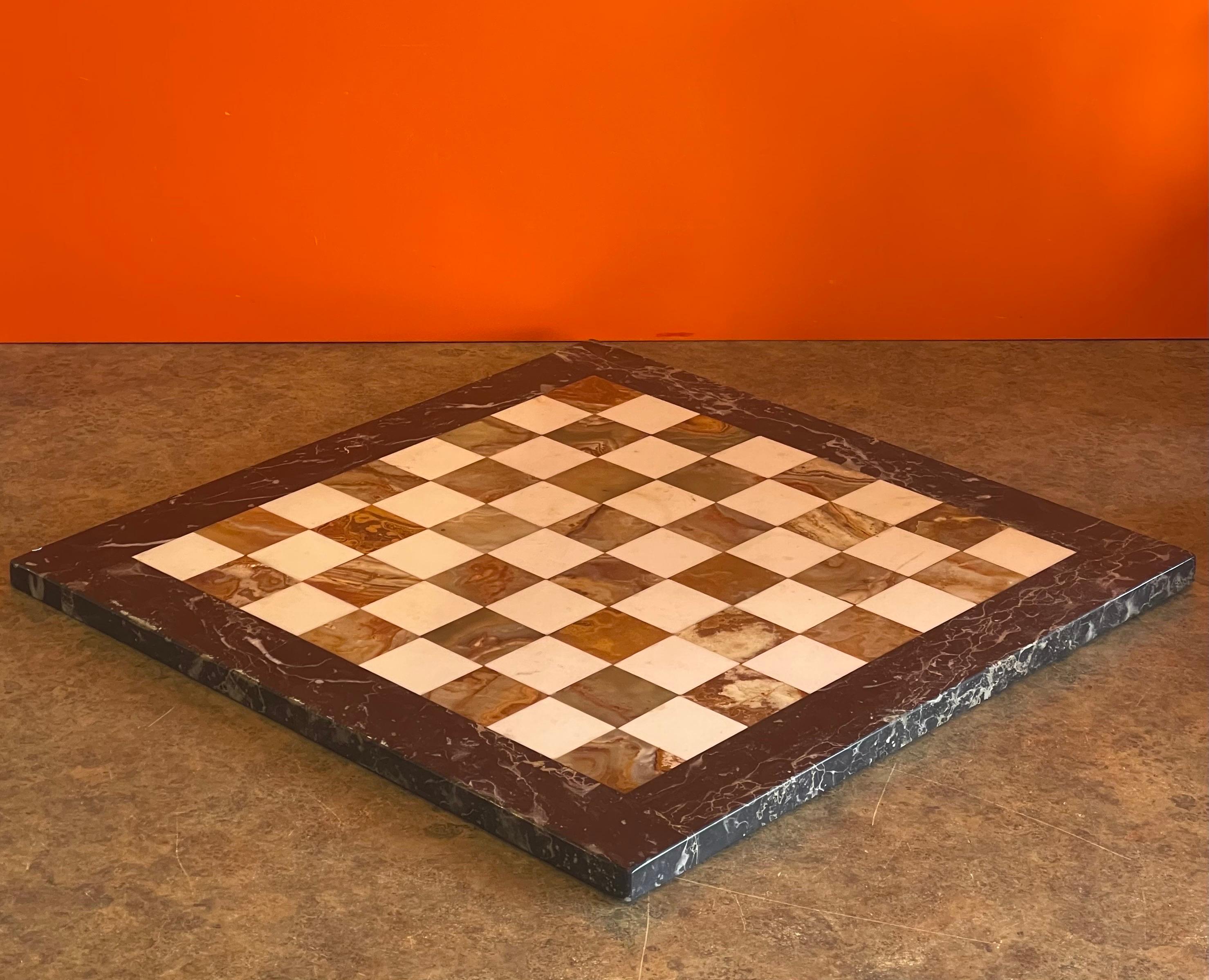 20th Century Vintage Marble Chessboard For Sale