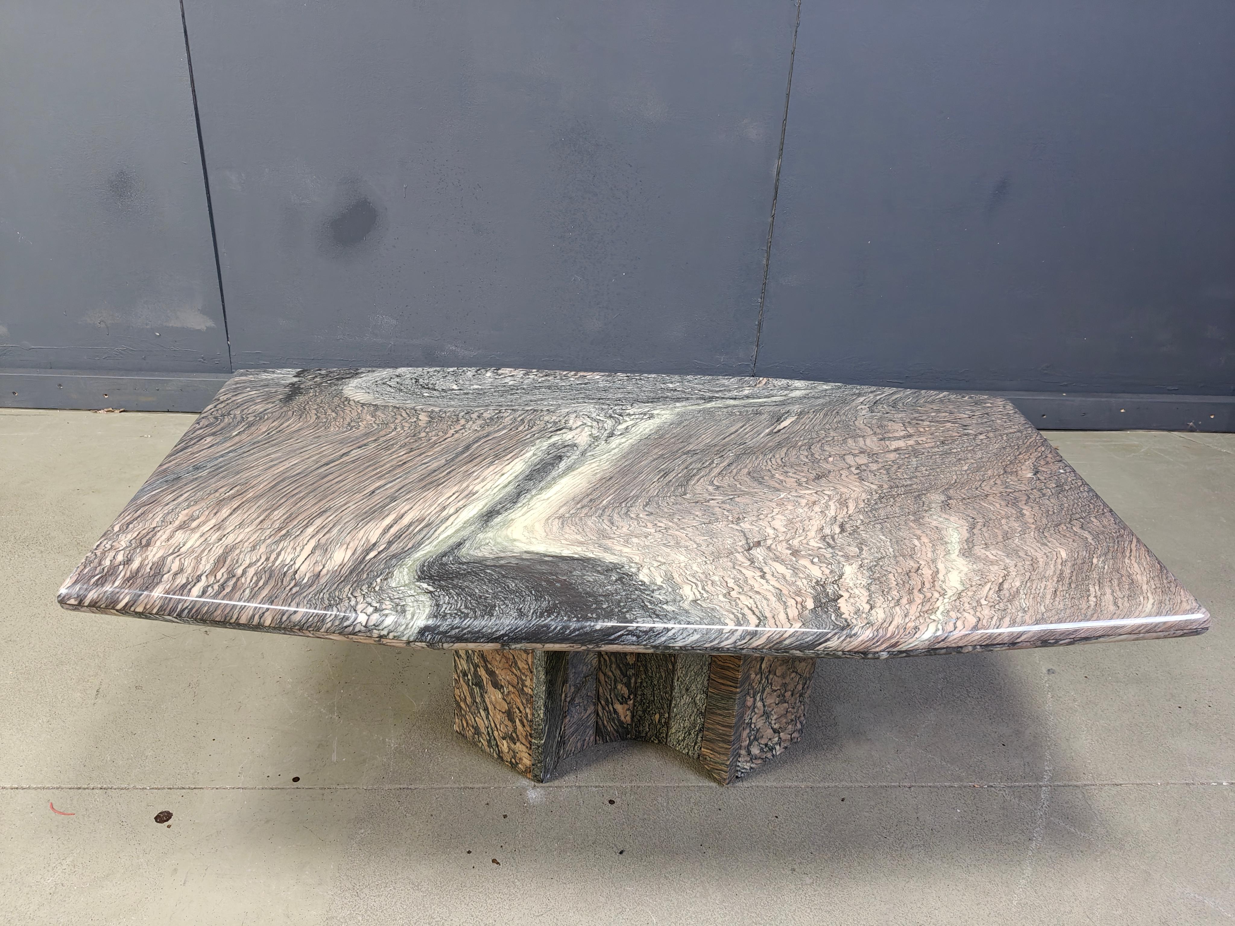 Vintage marble coffee table, 1970s For Sale 4