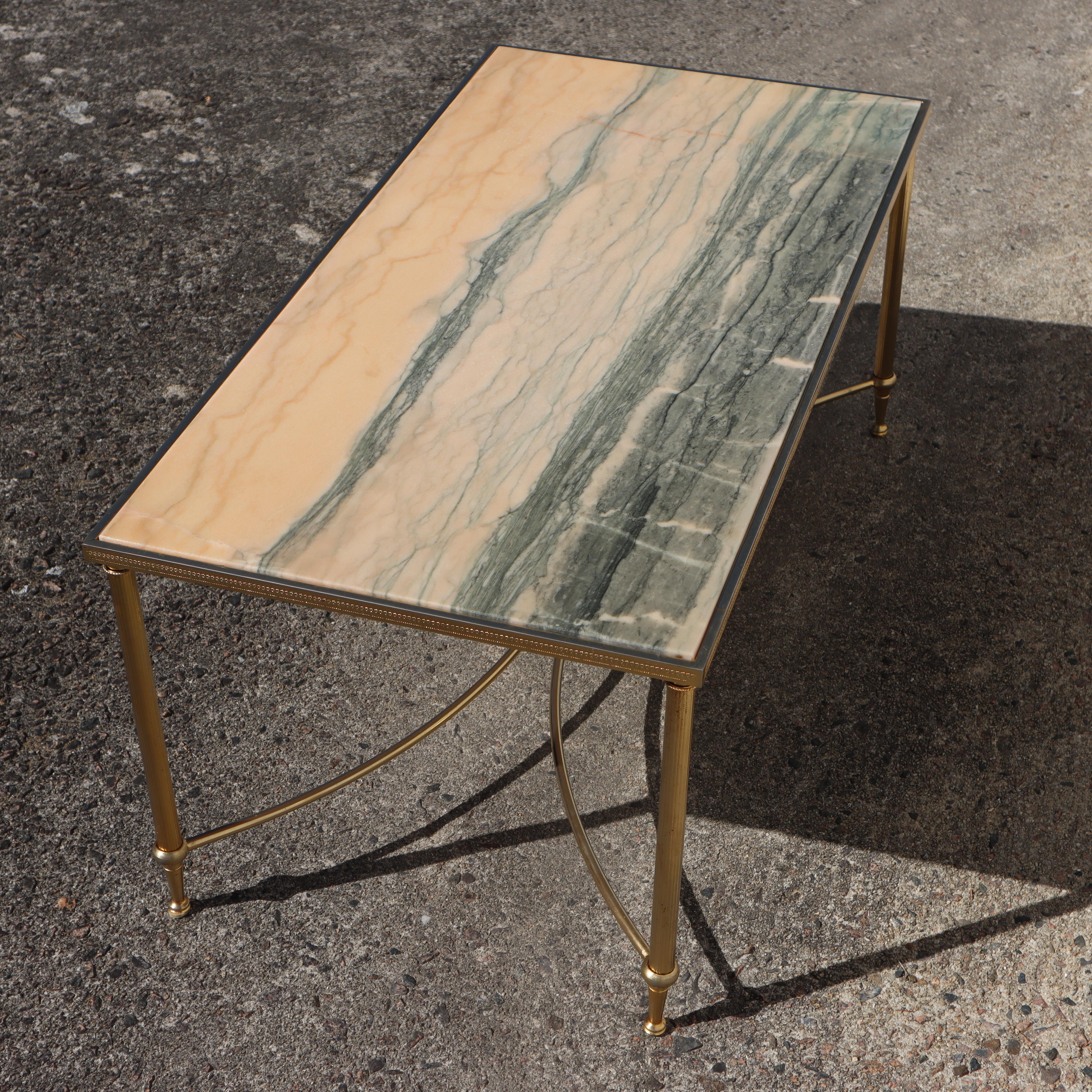 Vintage Marble Coffee Table--Cocktail Table-Loung Table-Maison Jansen Style-70s en venta 2
