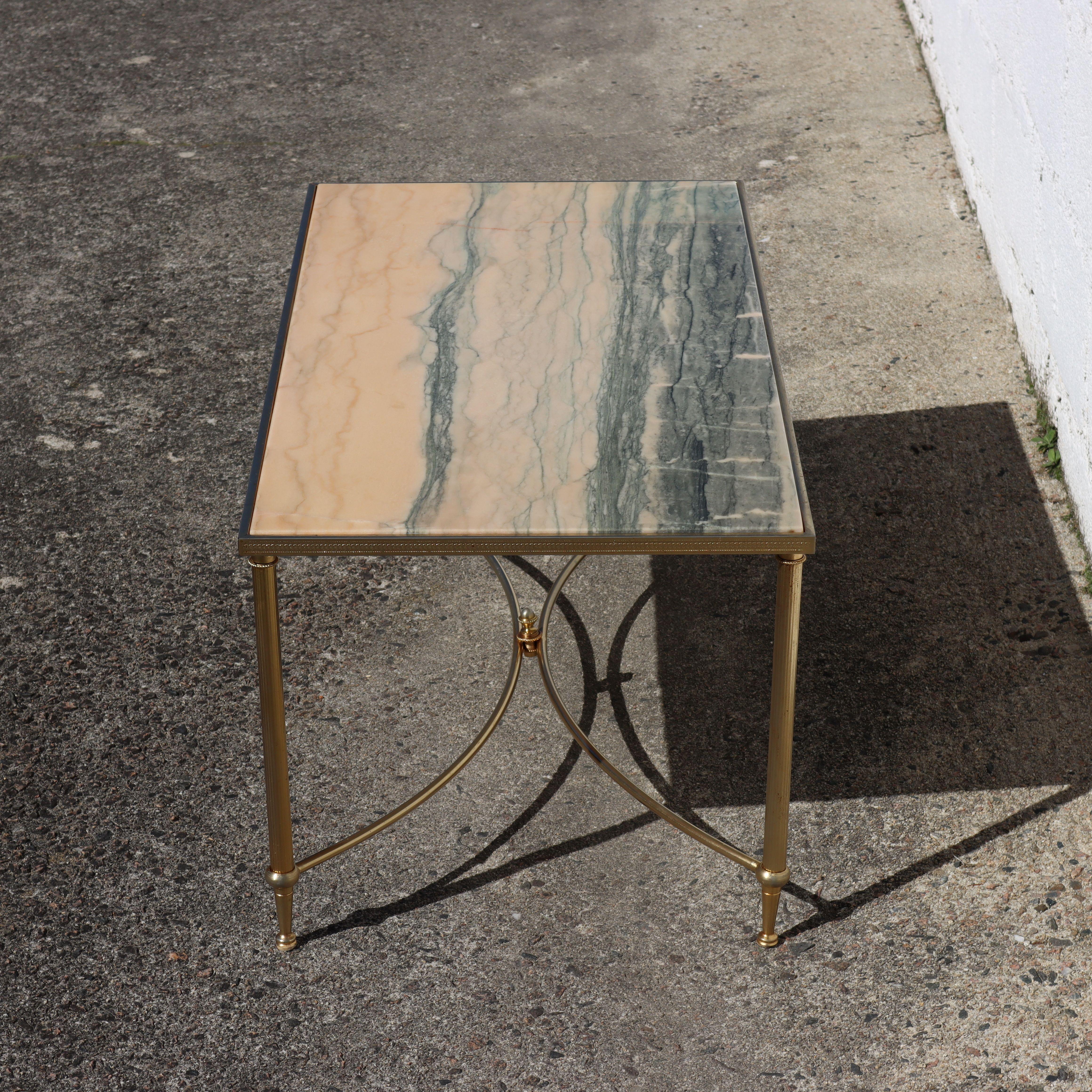 Vintage Marble Coffee Table--Cocktail Table-Loung Table-Maison Jansen Style-70s en Bueno estado para la venta en Bussiere Dunoise, Nouvel Aquitaine