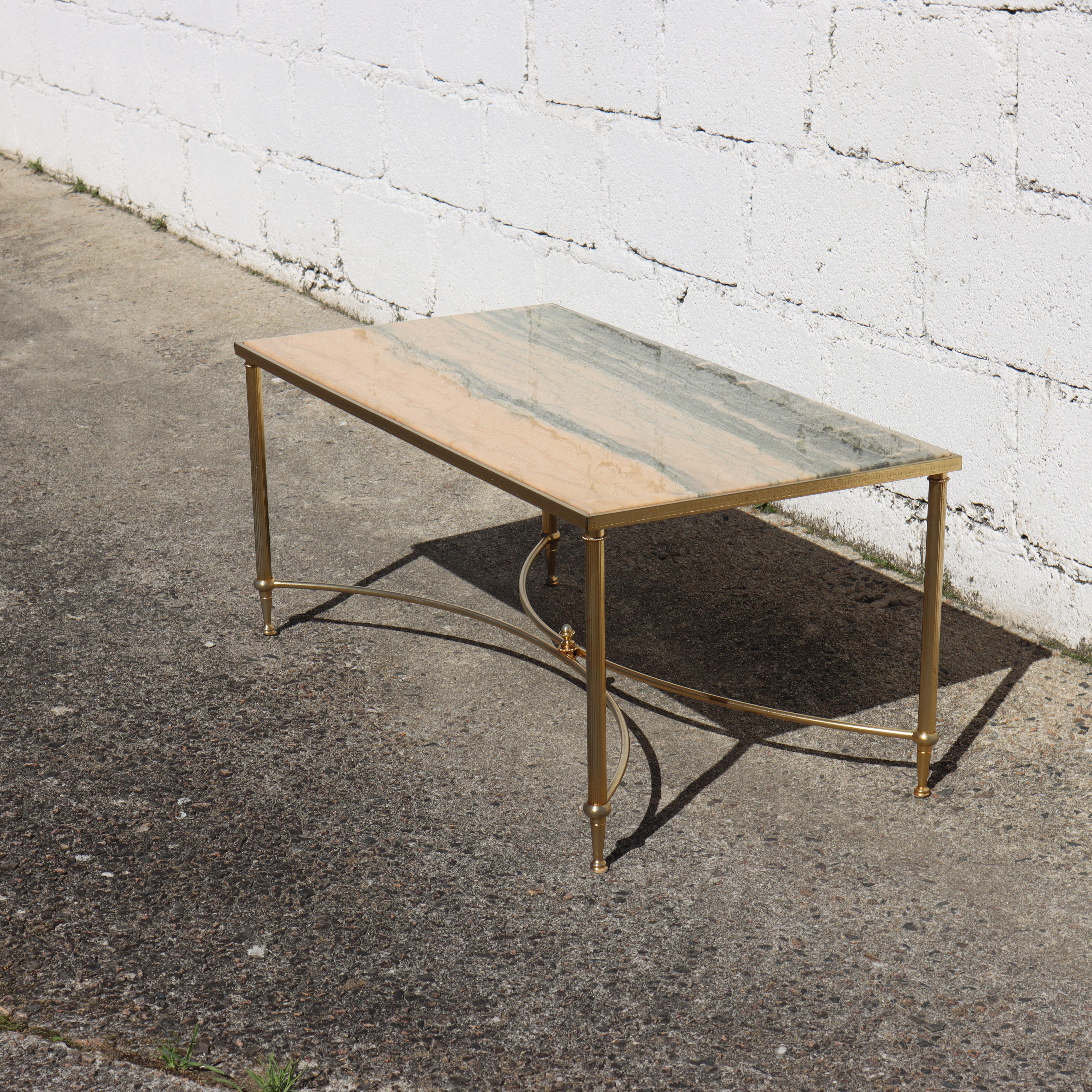 Vintage Marble Coffee Table--Cocktail Table-Loung Table-Maison Jansen Style-70s en venta 1