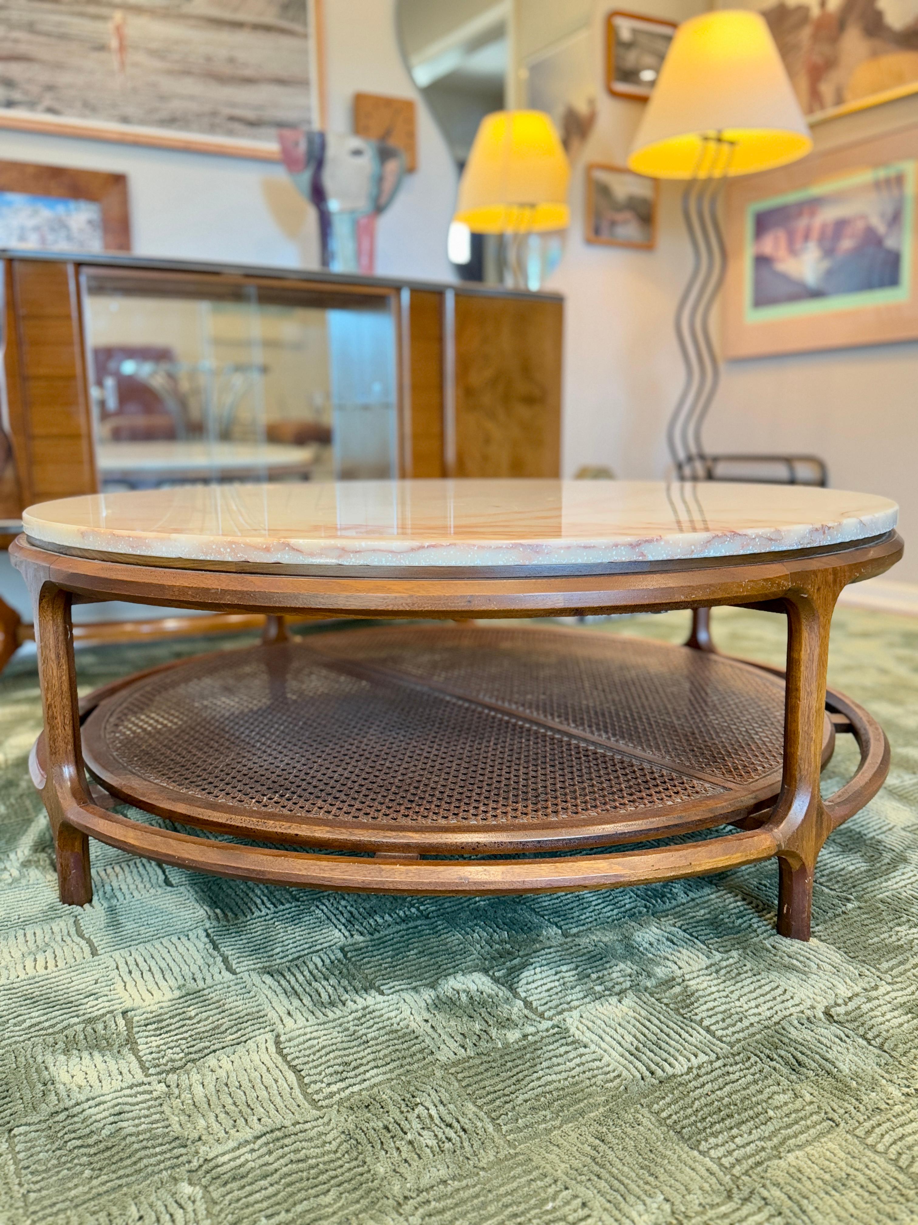 Vintage marble coffee table made by Gordon’s Inc. fine furniture, in Tennessee 7