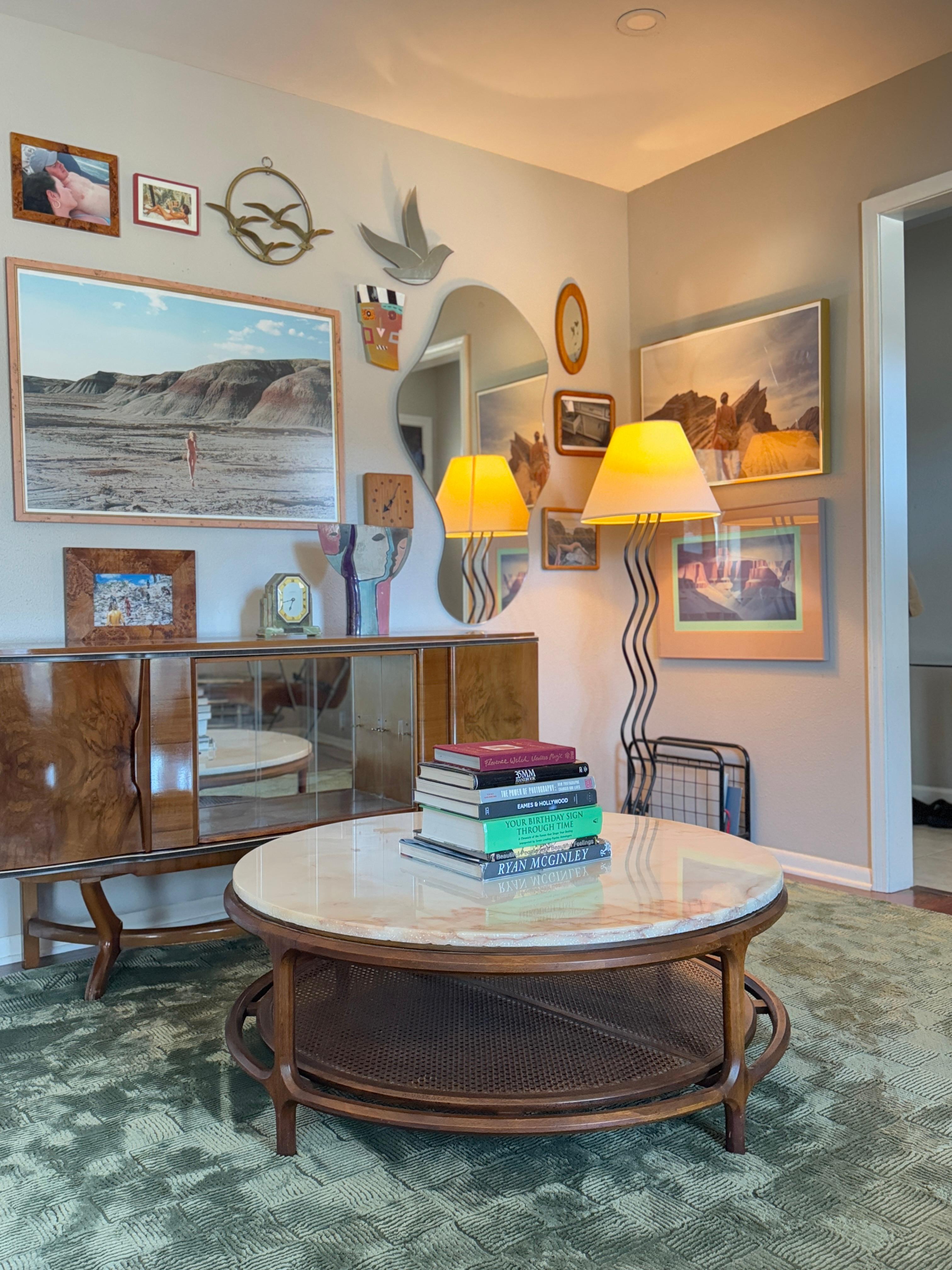 Mid-Century Modern Vintage marble coffee table made by Gordon’s Inc. fine furniture, in Tennessee