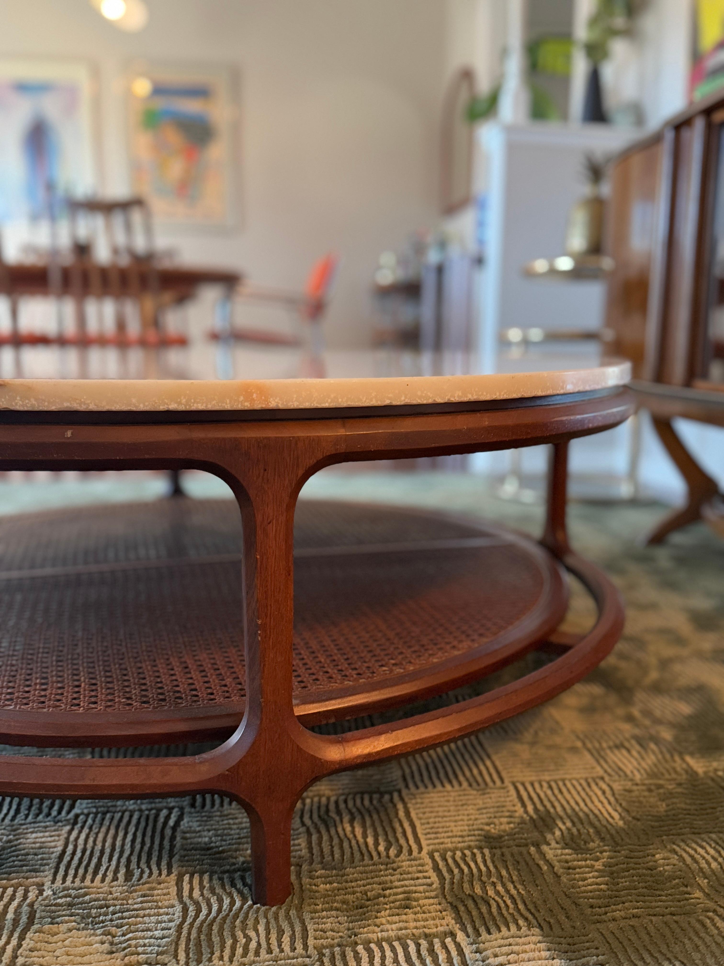 North American Vintage marble coffee table made by Gordon’s Inc. fine furniture, in Tennessee