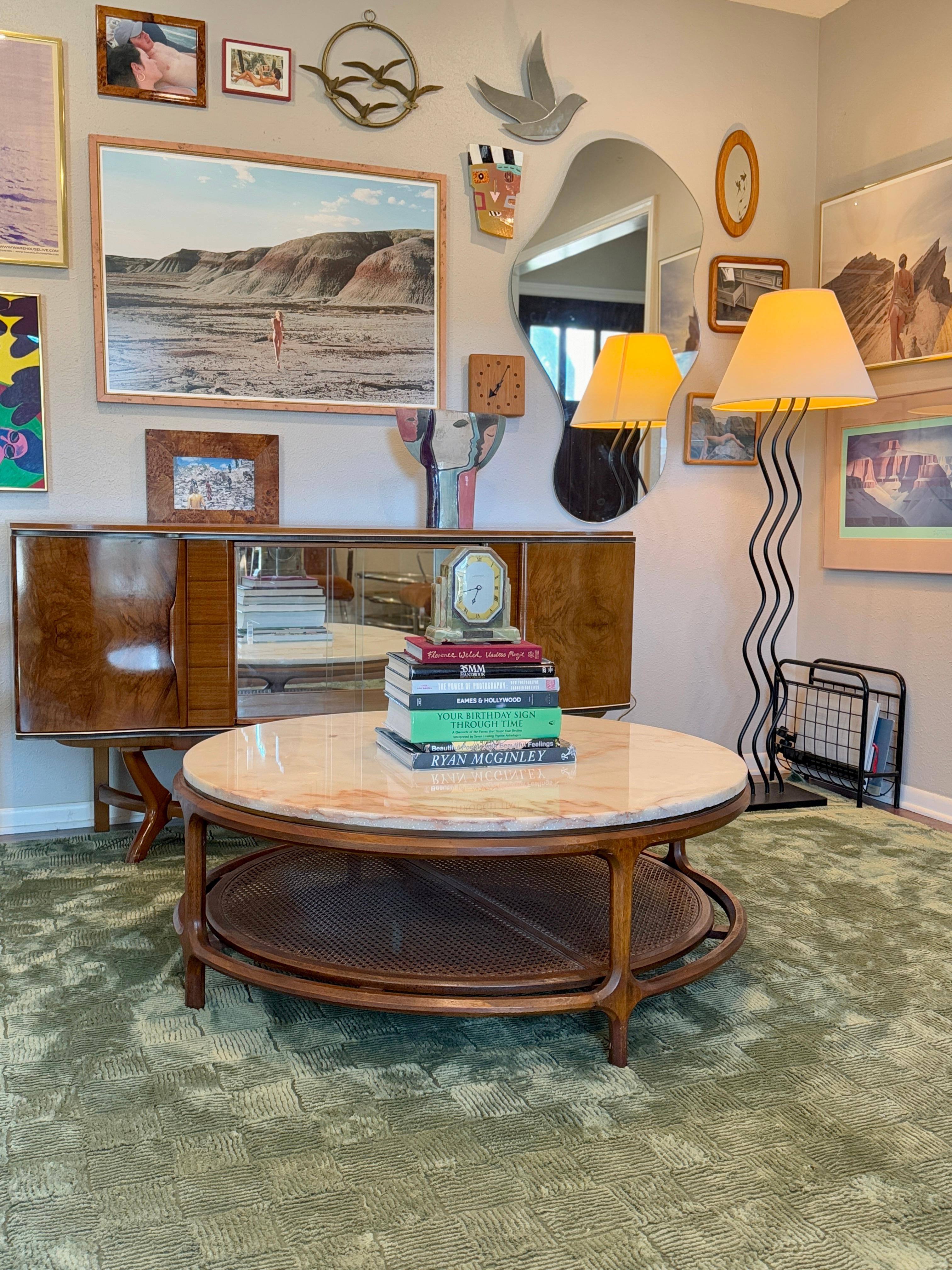 Vintage marble coffee table made by Gordon’s Inc. fine furniture, in Tennessee 2