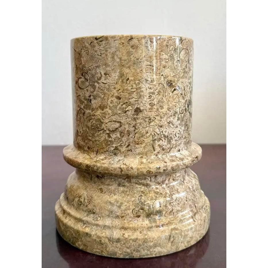 Mid-Century Modern Vintage Marble Column Bookends – Set of 2 For Sale