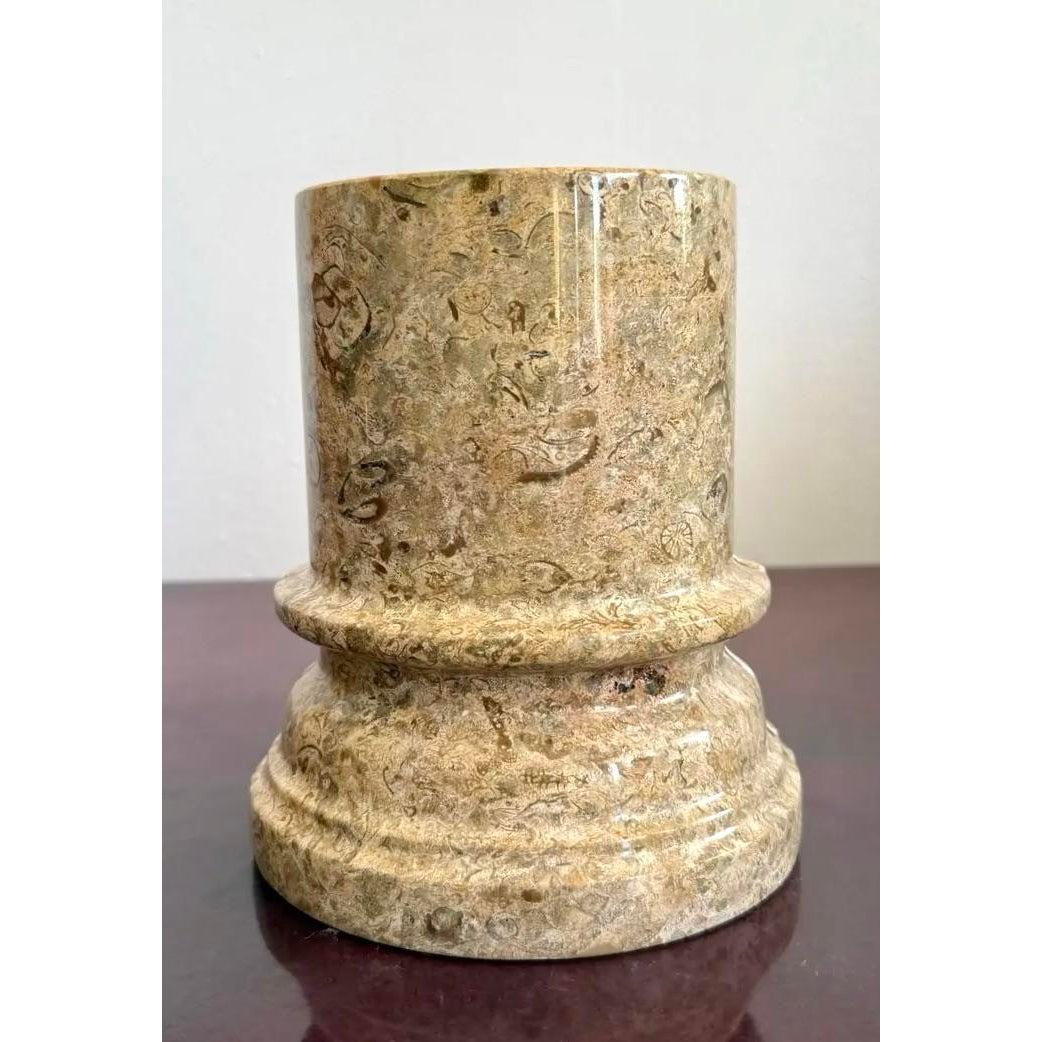 American Vintage Marble Column Bookends – Set of 2 For Sale