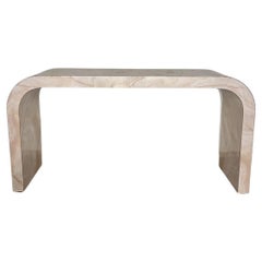 Vintage Marble Design Waterfall Console Table