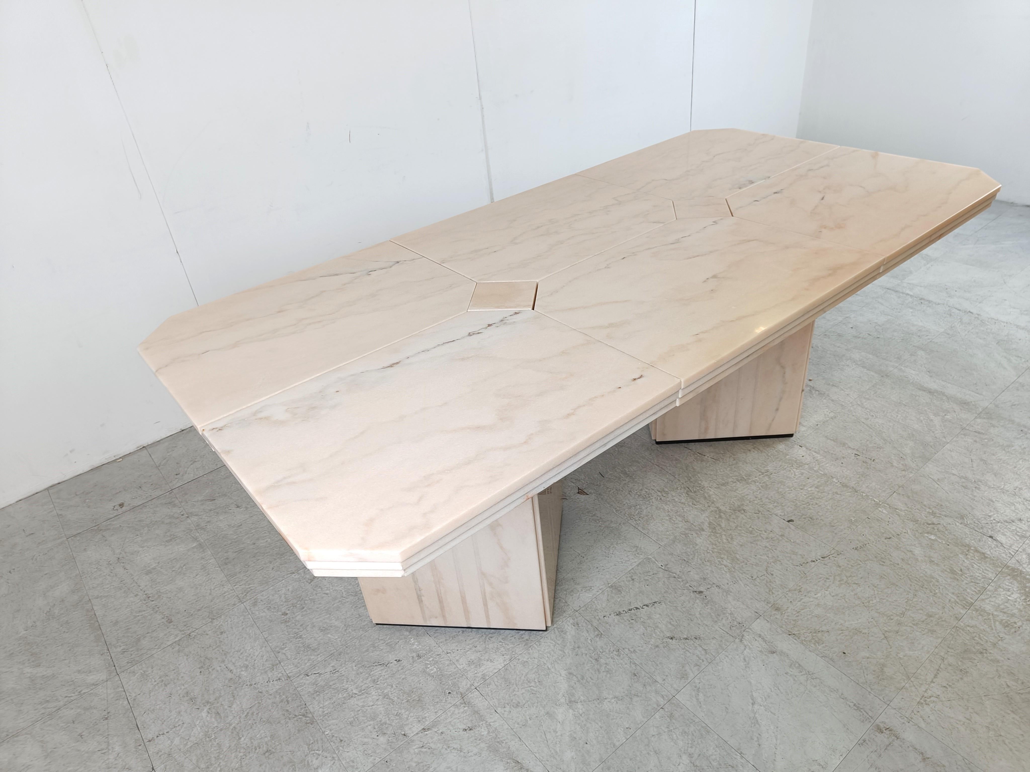 Vintage marble dining table, 1970s For Sale 3