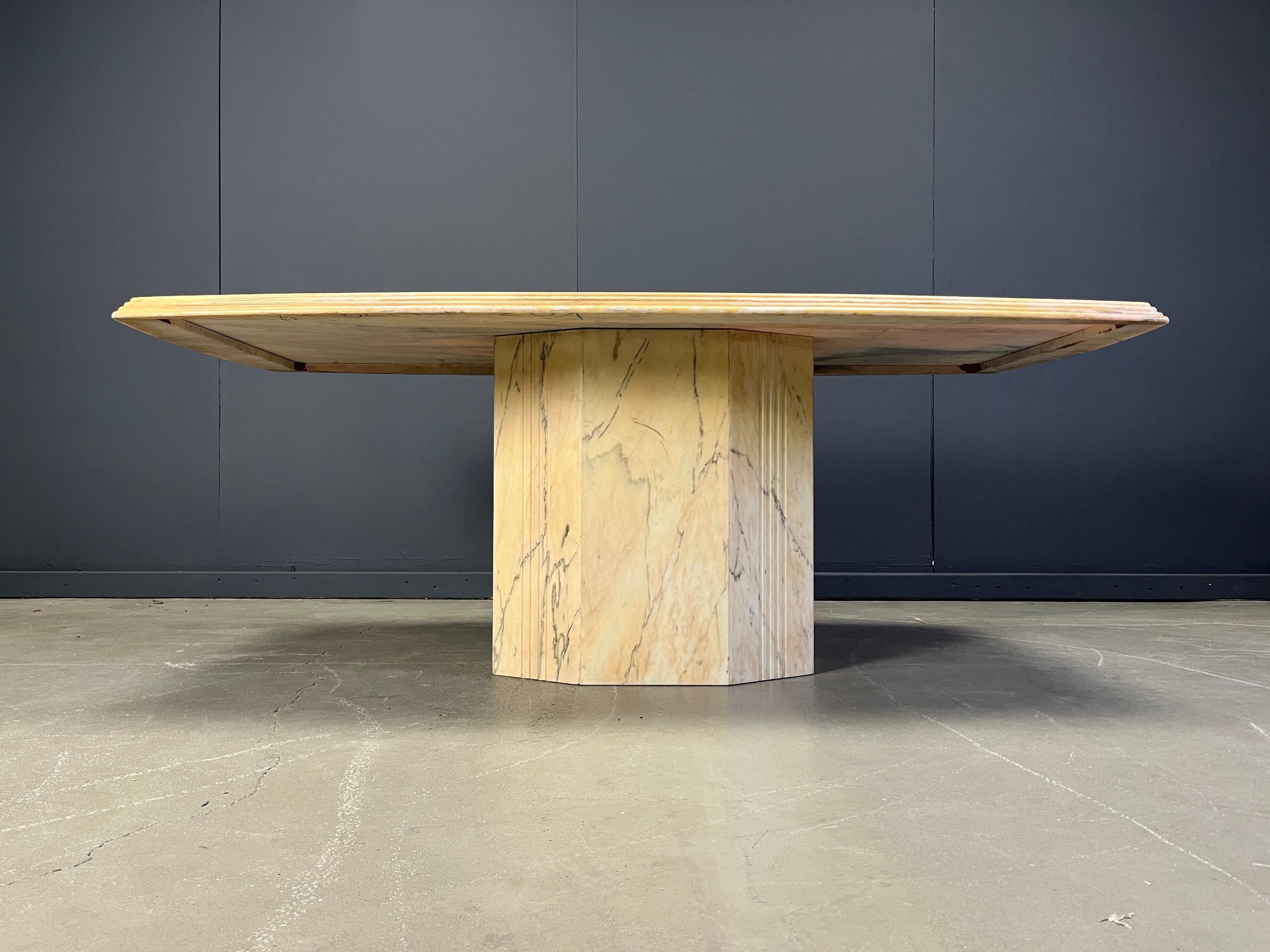 Vintage marble dining table, 1970s en vente 3