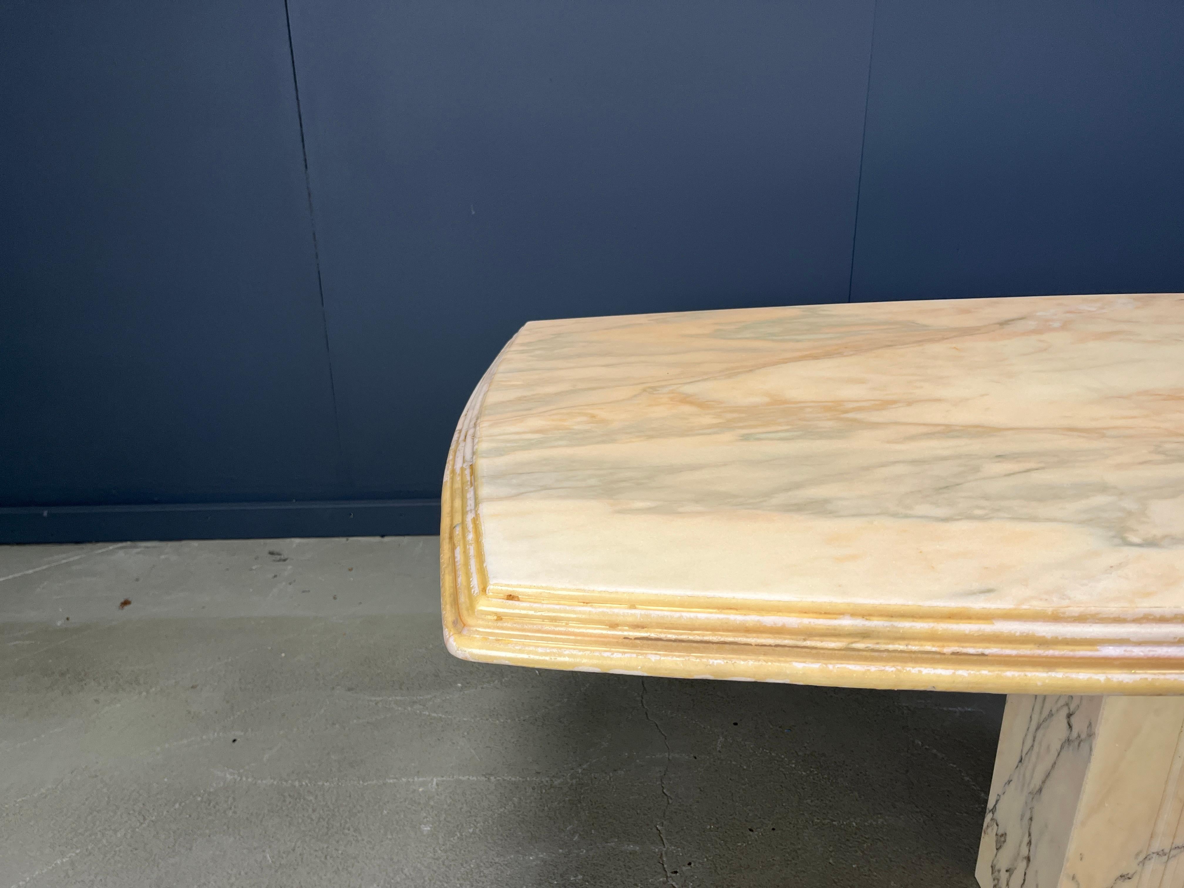 Marbre Vintage marble dining table, 1970s en vente