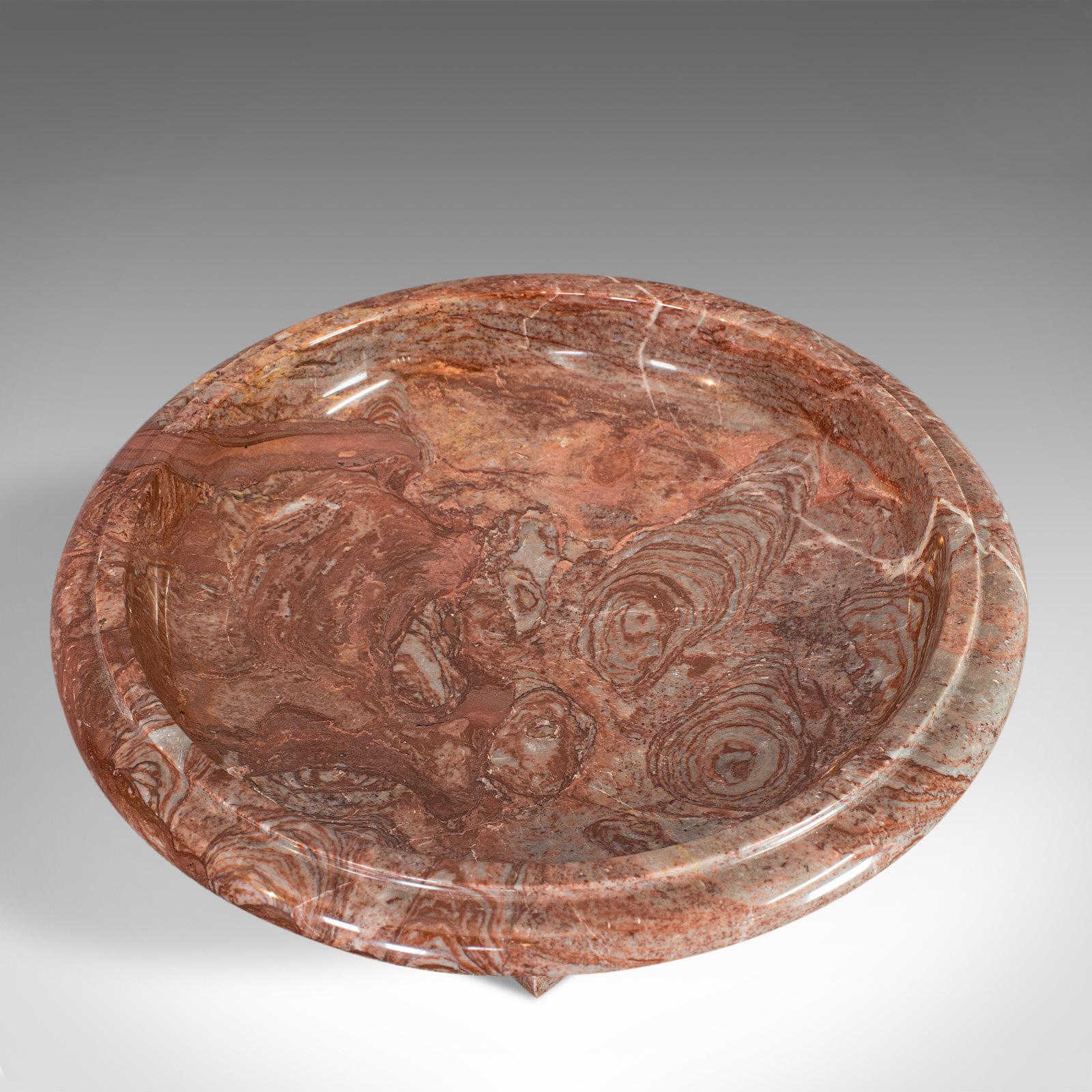 Classical Roman Vintage Marble Dish, English, Rosso Orobico, Decorative, Fruit Bowl, Jardinière
