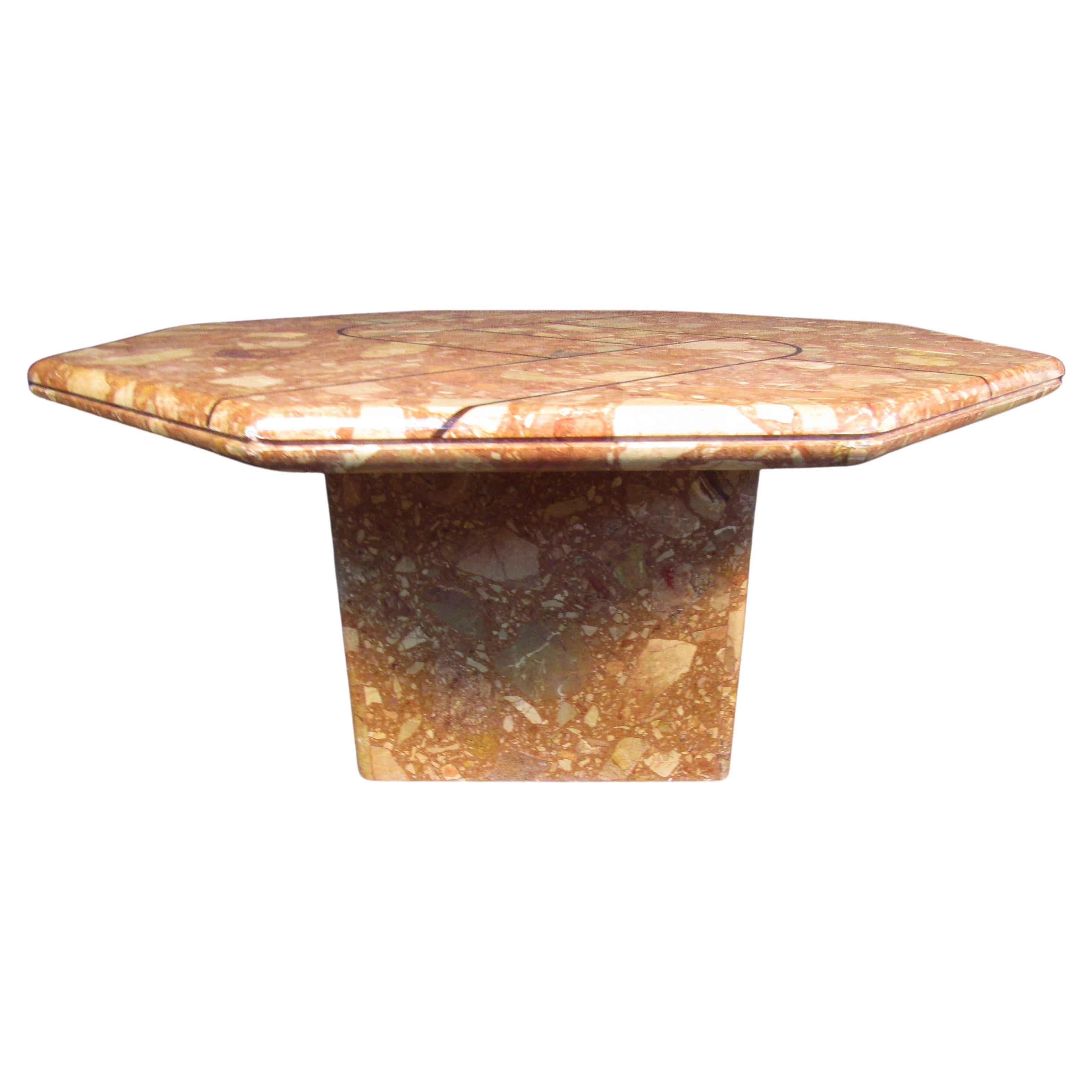 Vintage Marble End Table For Sale