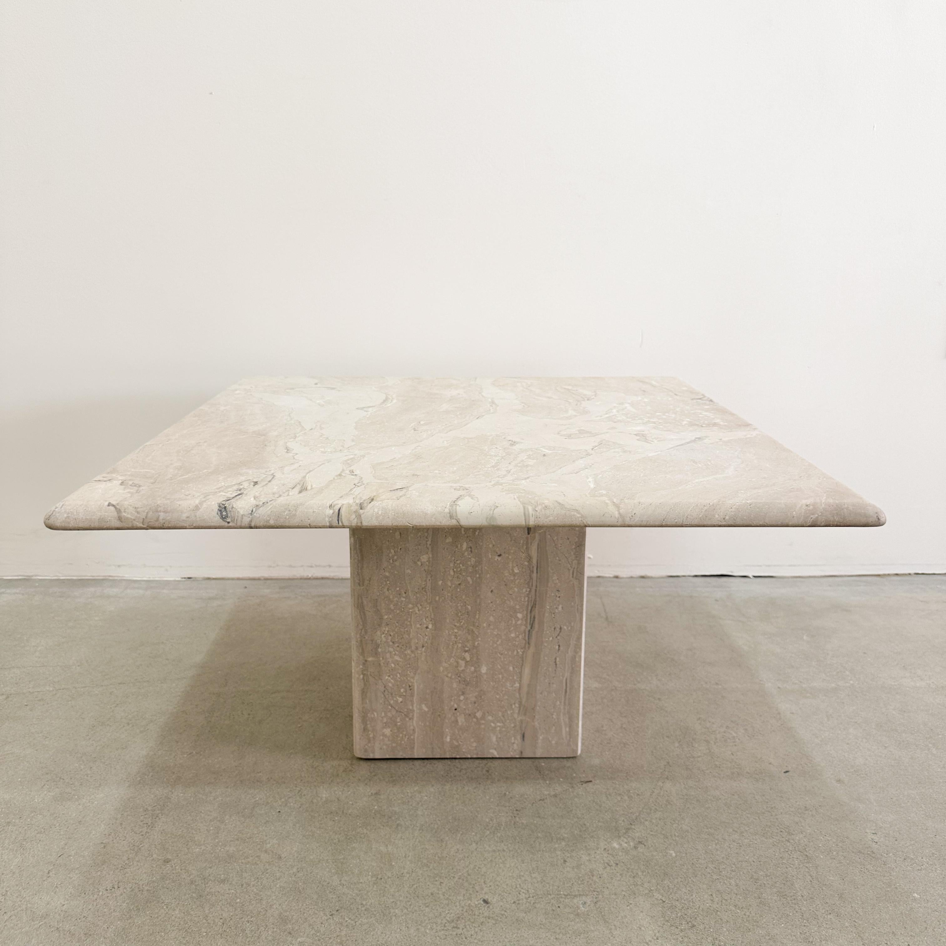Vintage Marble End Table Side Table Postmodern MCM 70s 80 In Good Condition For Sale In Palm Desert, CA