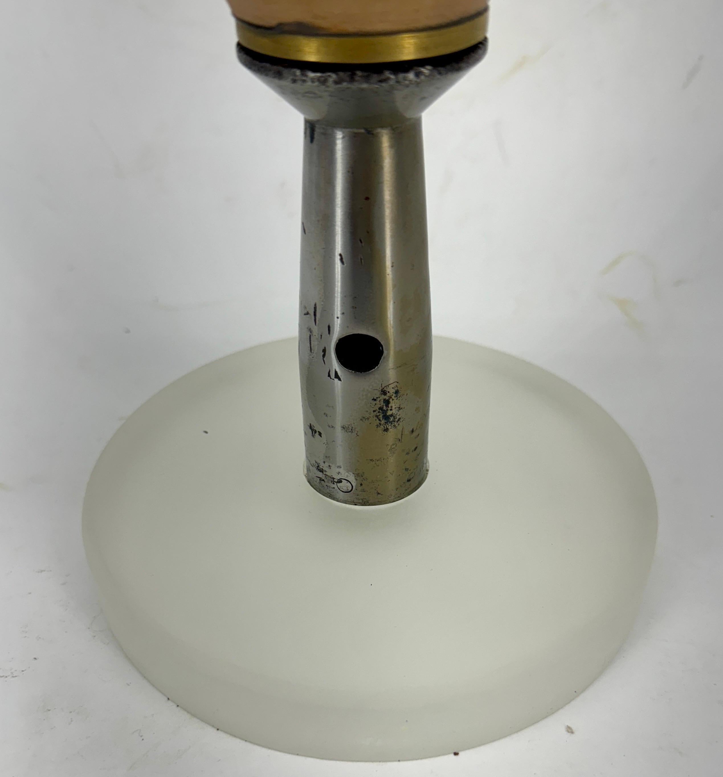 Vintage Marble Flagpole Finial on Steel and Lucite Base, Denmark In Good Condition For Sale In Haddonfield, NJ