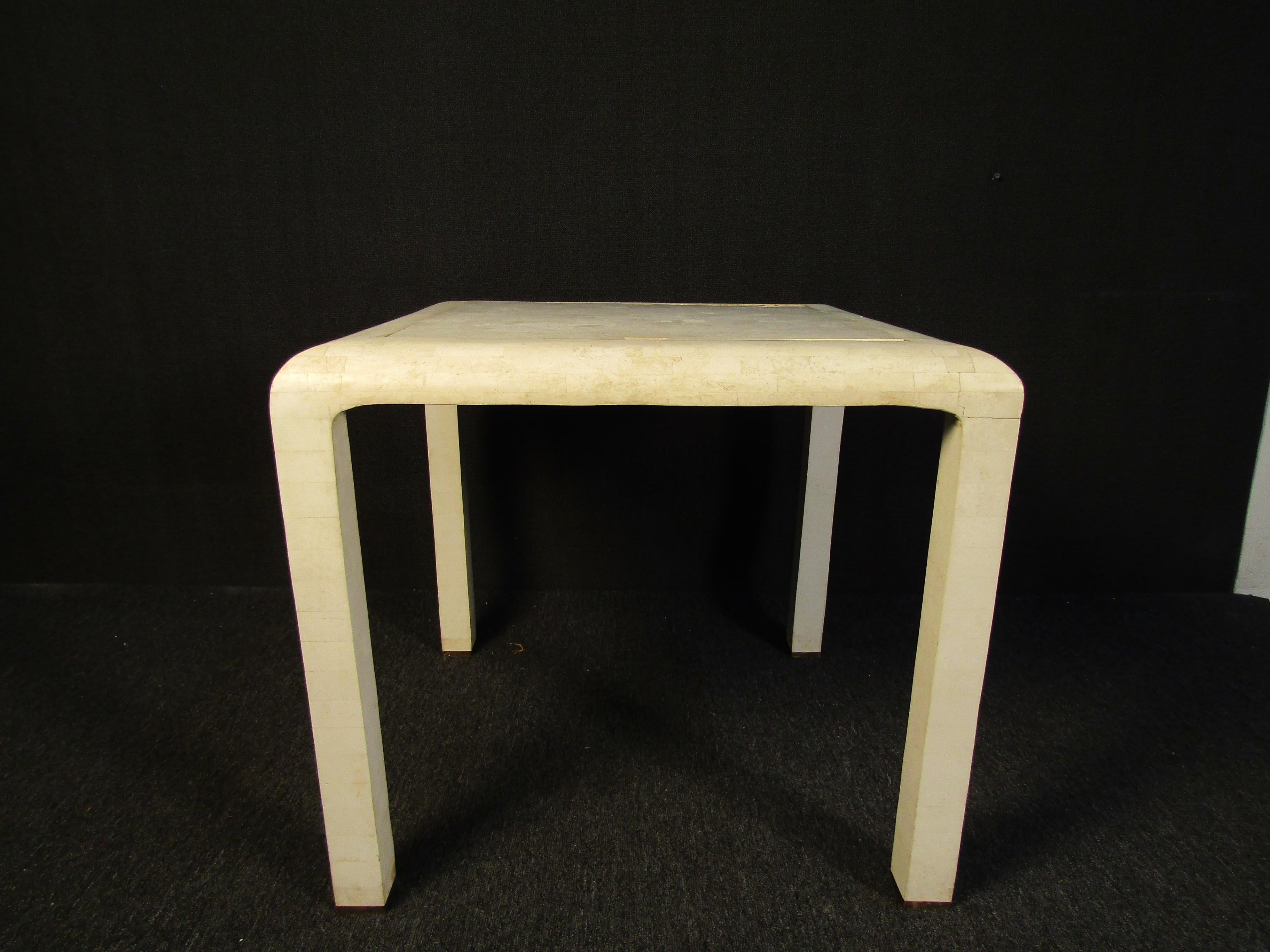 Mid-Century Modern Vintage Marble Game Table in the Style of Karl Springer