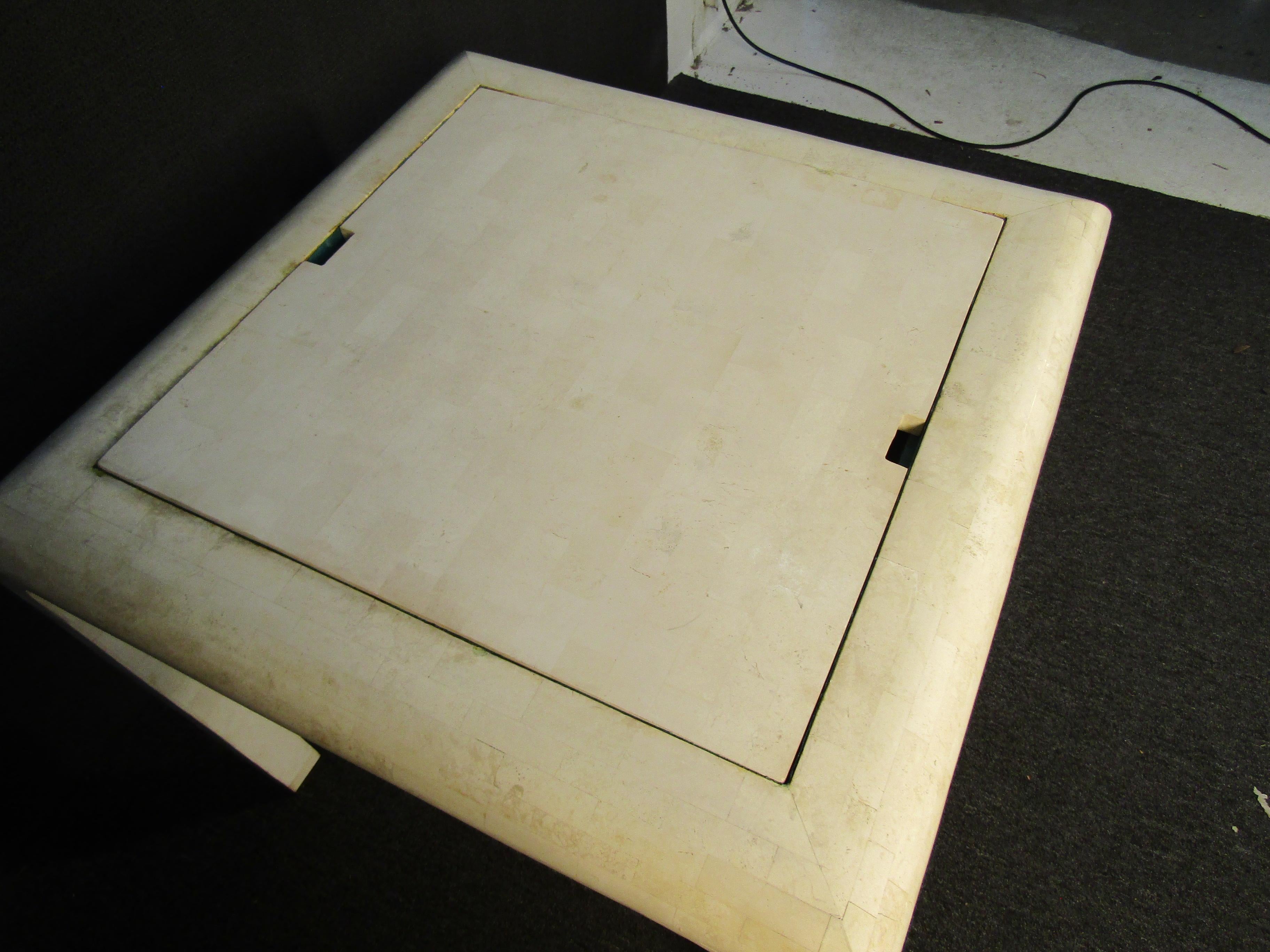20th Century Vintage Marble Game Table in the Style of Karl Springer