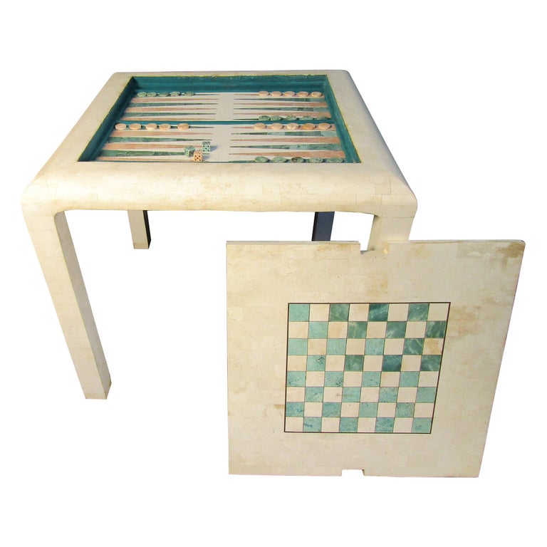 Games table in the style of Karl Springer, mid-20th century, offered by Horseman Antiques Inc.