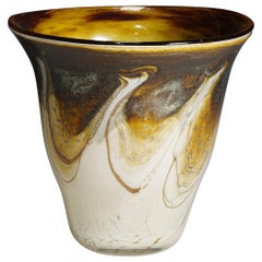 Vintage Marble Glass Vase Designed by Richard Glass, circa 1980