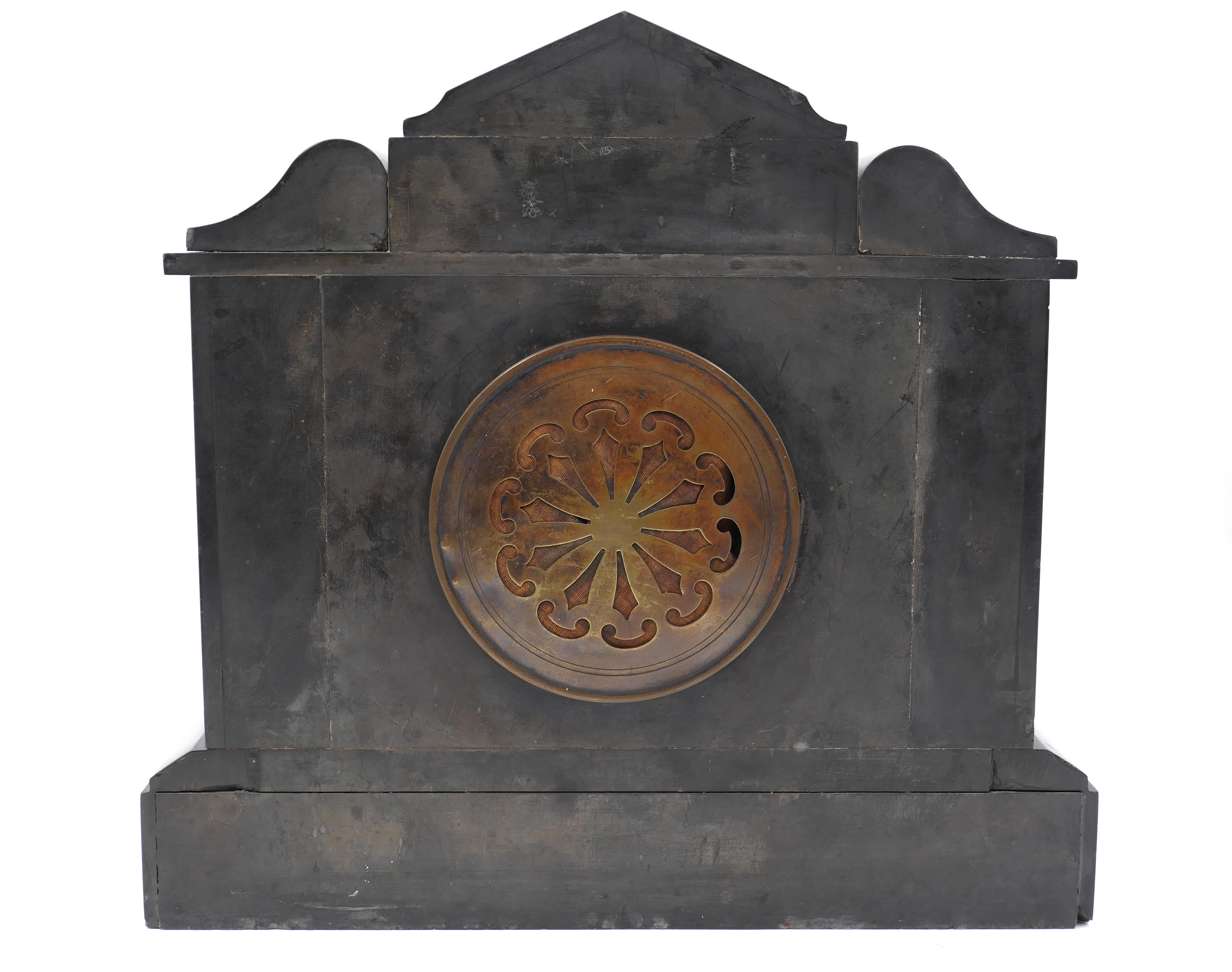 Vintage Marble Mantel Clock, France, Early 20th Century 1