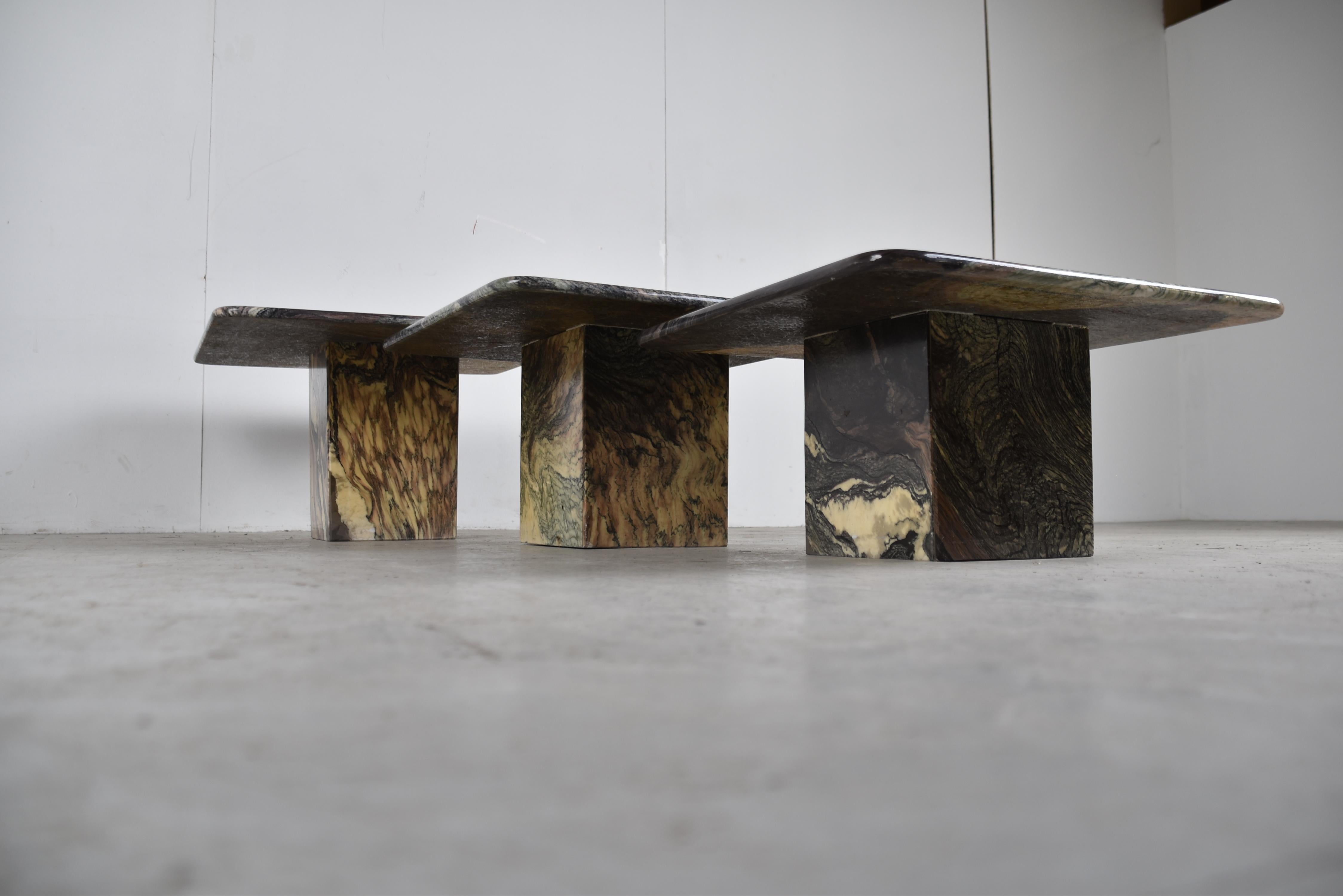 Vintage Marble Nesting Tables or Side Tables, 1970s 5