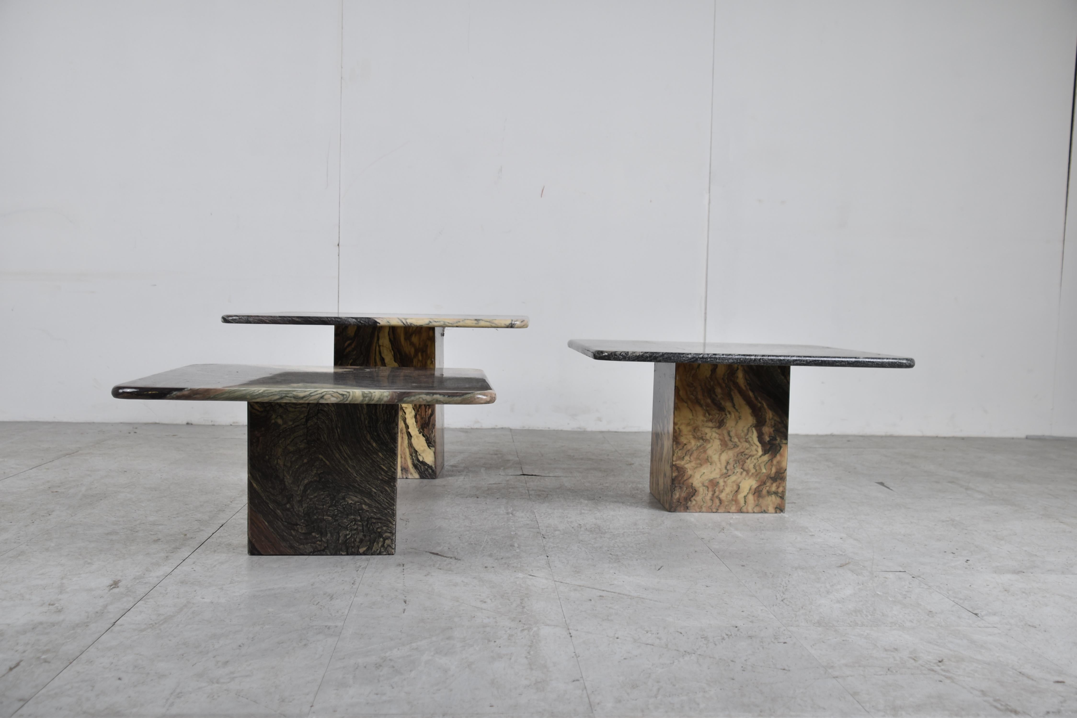 Vintage Marble Nesting Tables or Side Tables, 1970s 2