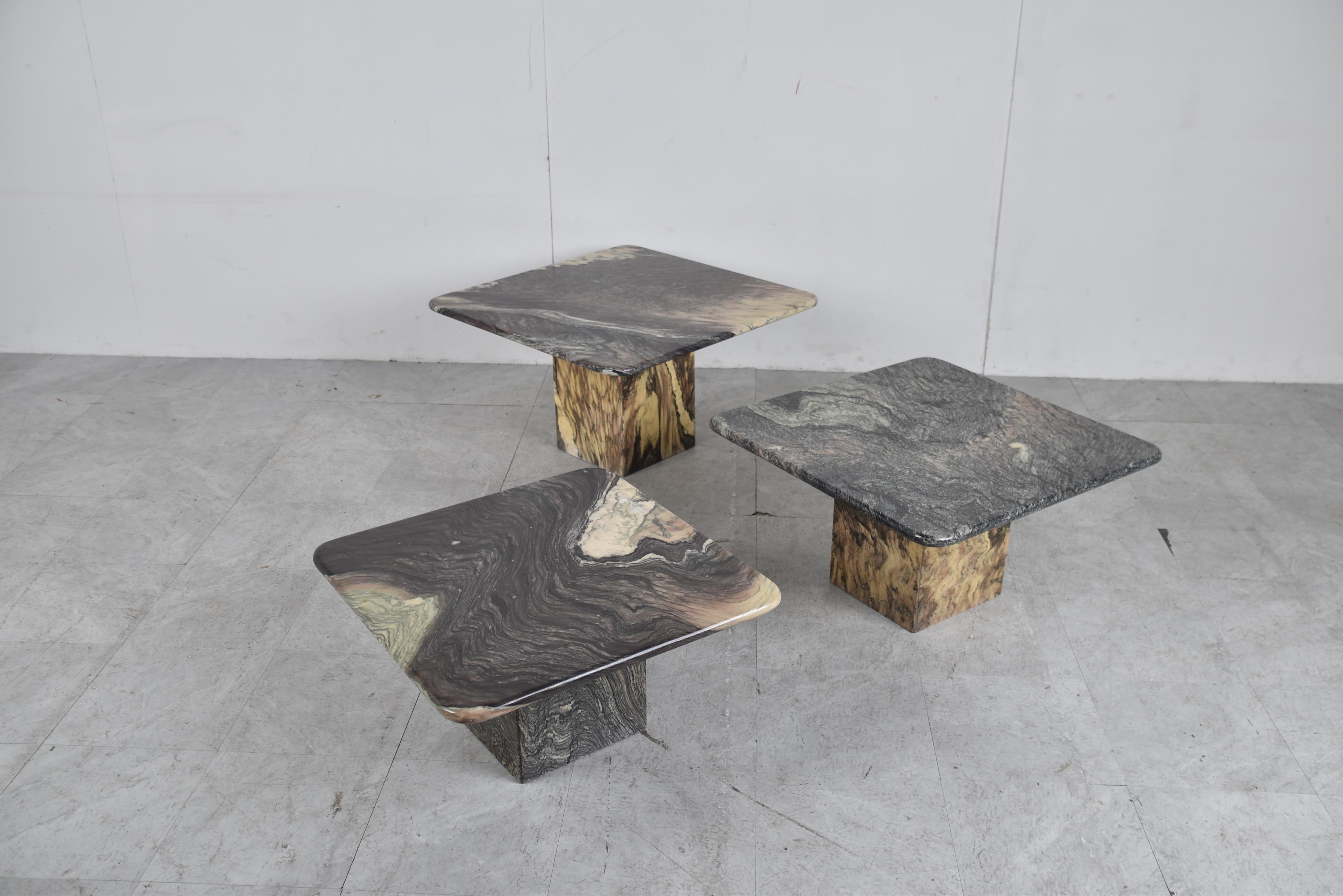 Vintage Marble Nesting Tables or Side Tables, 1970s 3