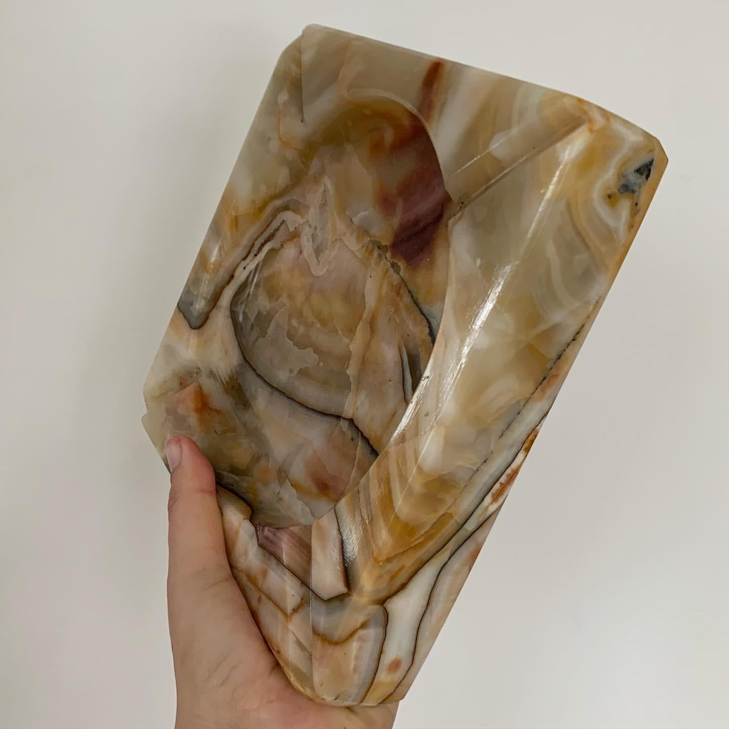 Mid-20th Century Vintage Marble Onyx Ashtray, circa 1960s