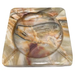 Vintage Marble Onyx Ashtray, circa 1960s