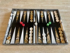 Vintage Marble and Onyx Backgammon Board