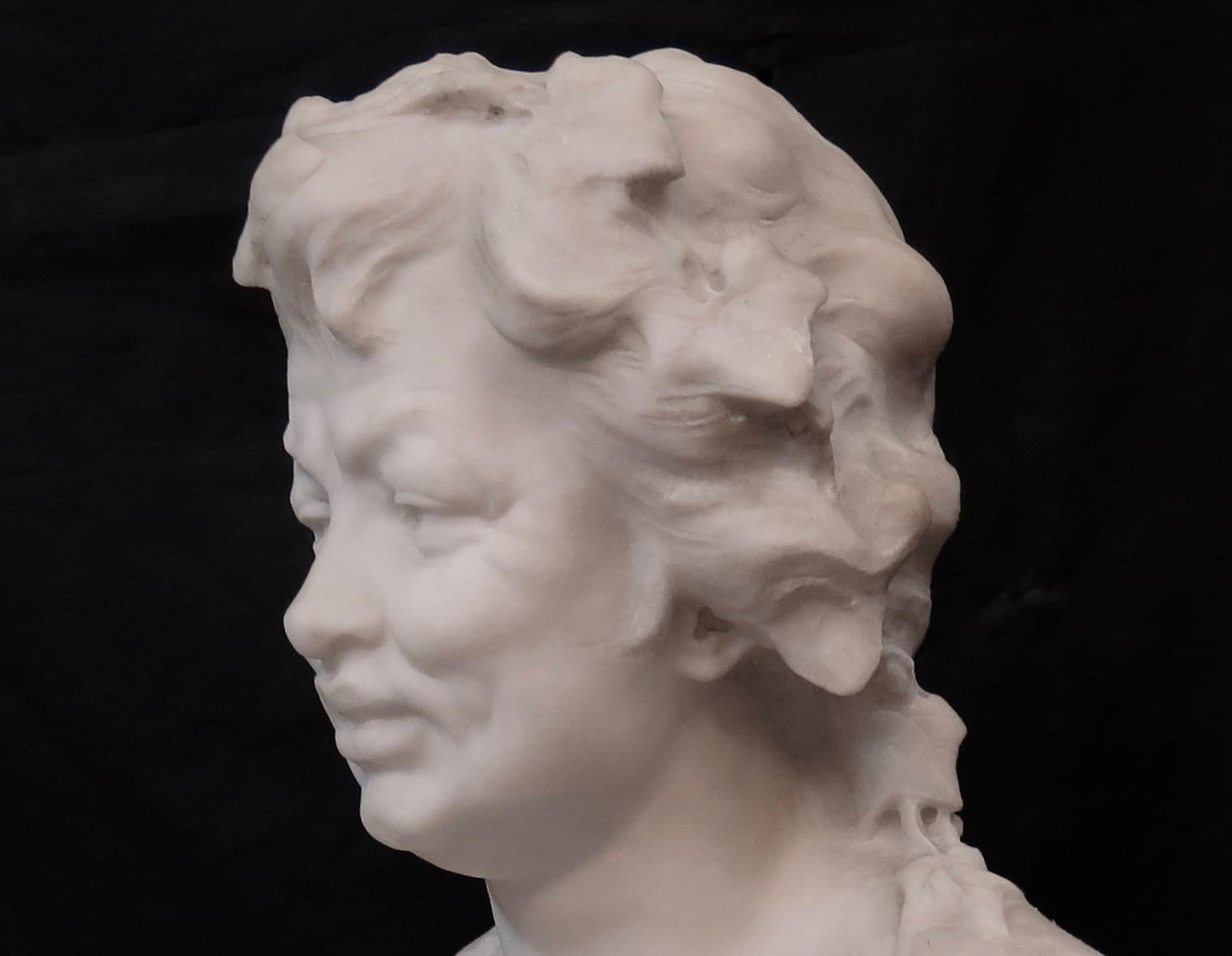 Vintage Marble Sculpture of Bacchus & a Nymph 5