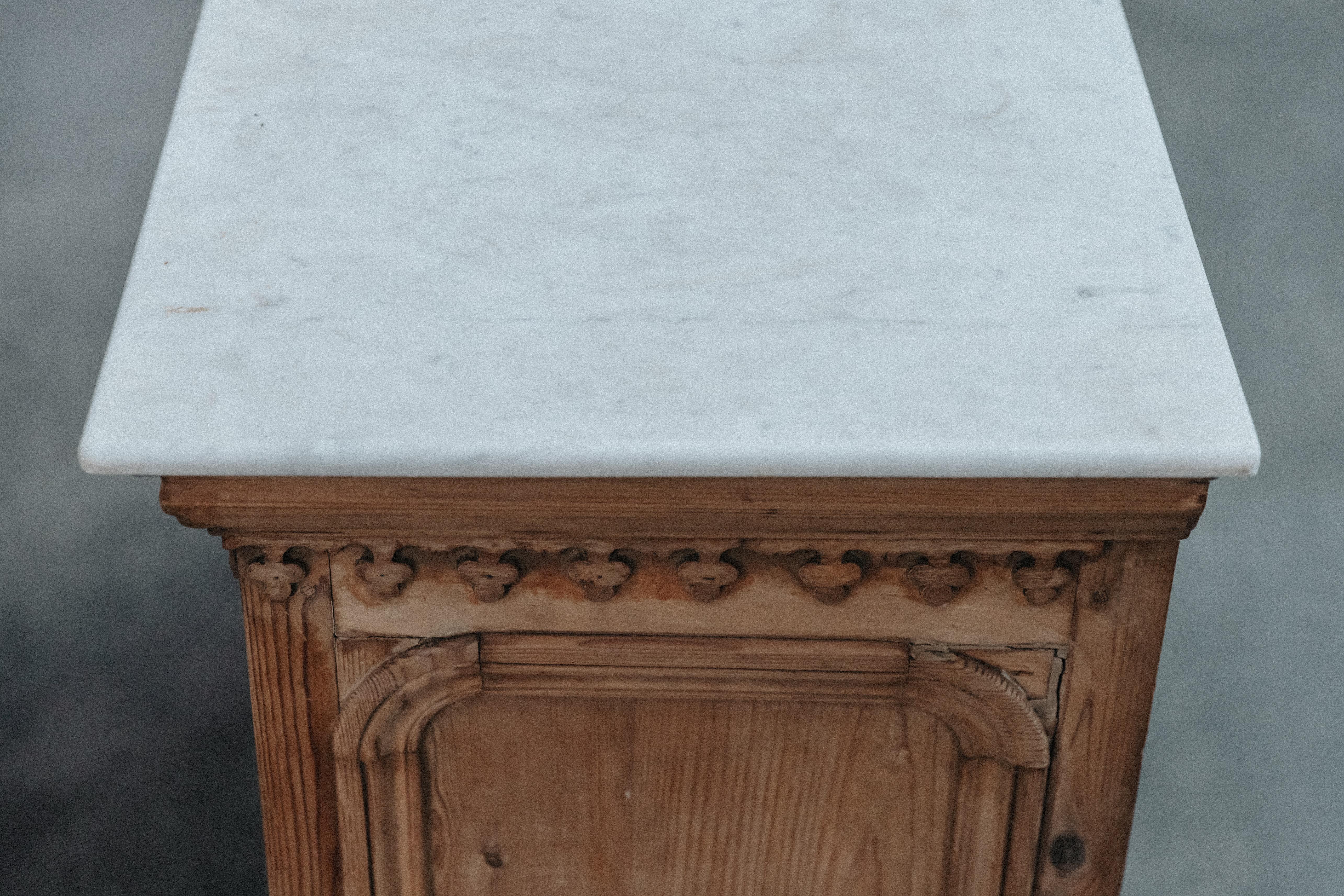 European Vintage Marble Shop Counter From France, Circa 1940