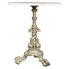 Vintage Marmor Exemplar Tisch:: rund:: Seite:: Lampe:: Wintergarten