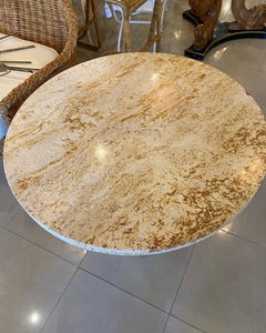 Vintage Marble Stone Entry Center or Dining Table