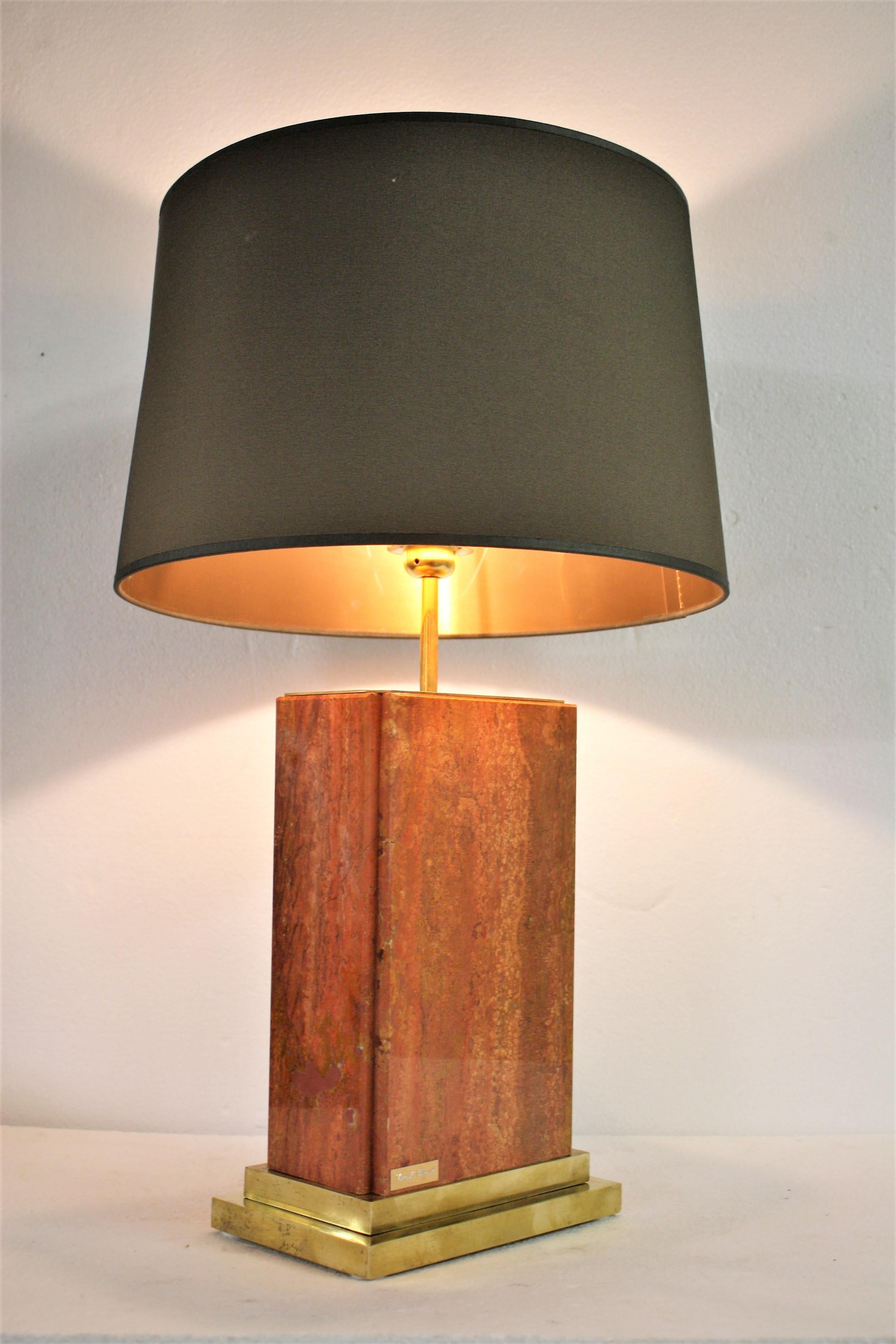 Vintage Marble Table Lamp by Camille Breesch, 1970s 3