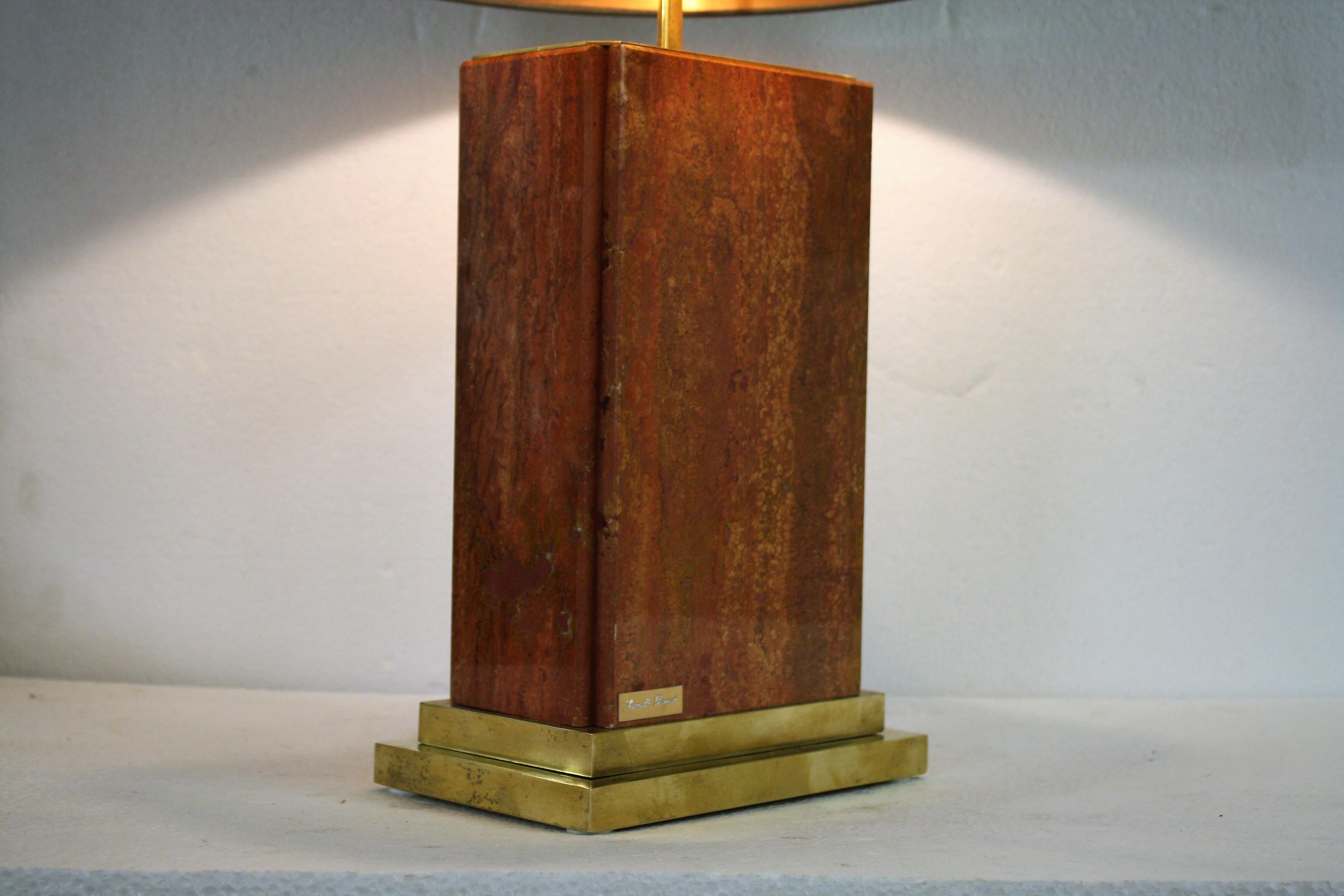 Vintage Marble Table Lamp by Camille Breesch, 1970s 4