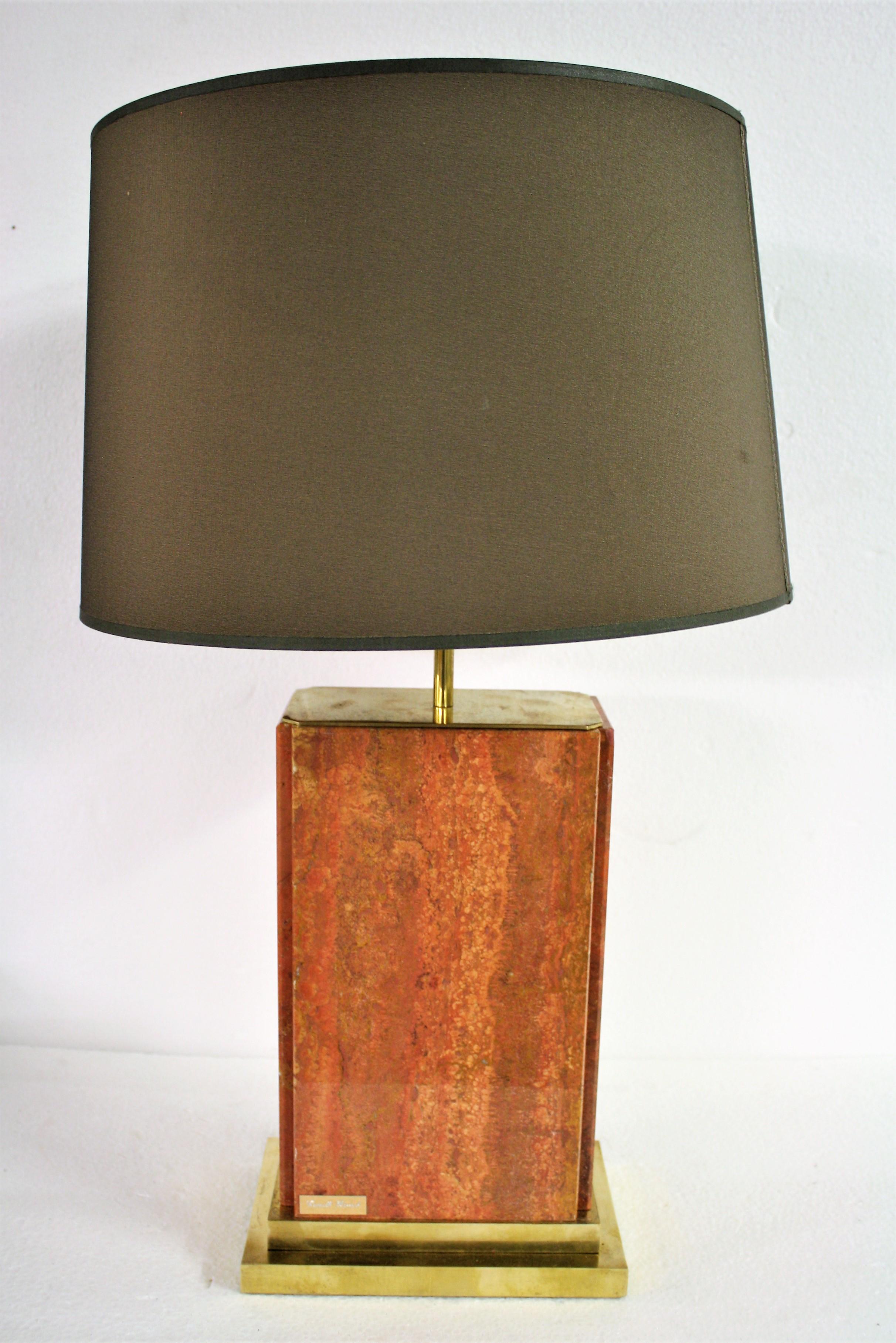 Late 20th Century Vintage Marble Table Lamp by Camille Breesch, 1970s