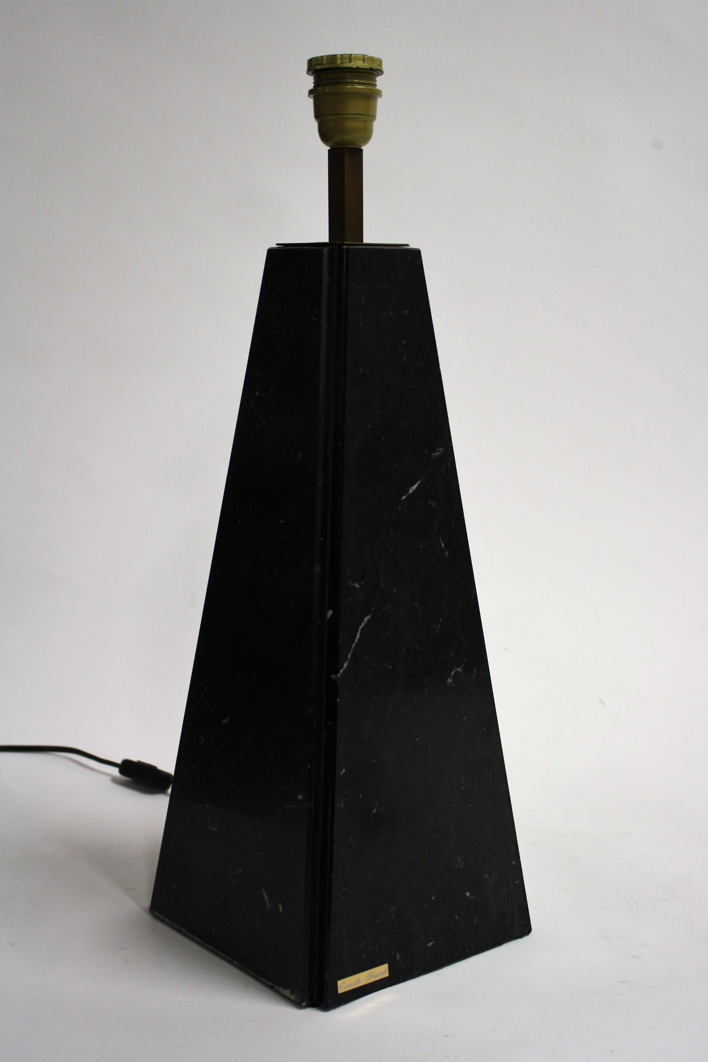 Late 20th Century Vintage Marble Table Lamp by Camille Breesch, 1970s