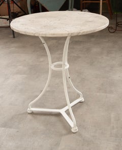 Vintage Marble Top Bistro Table