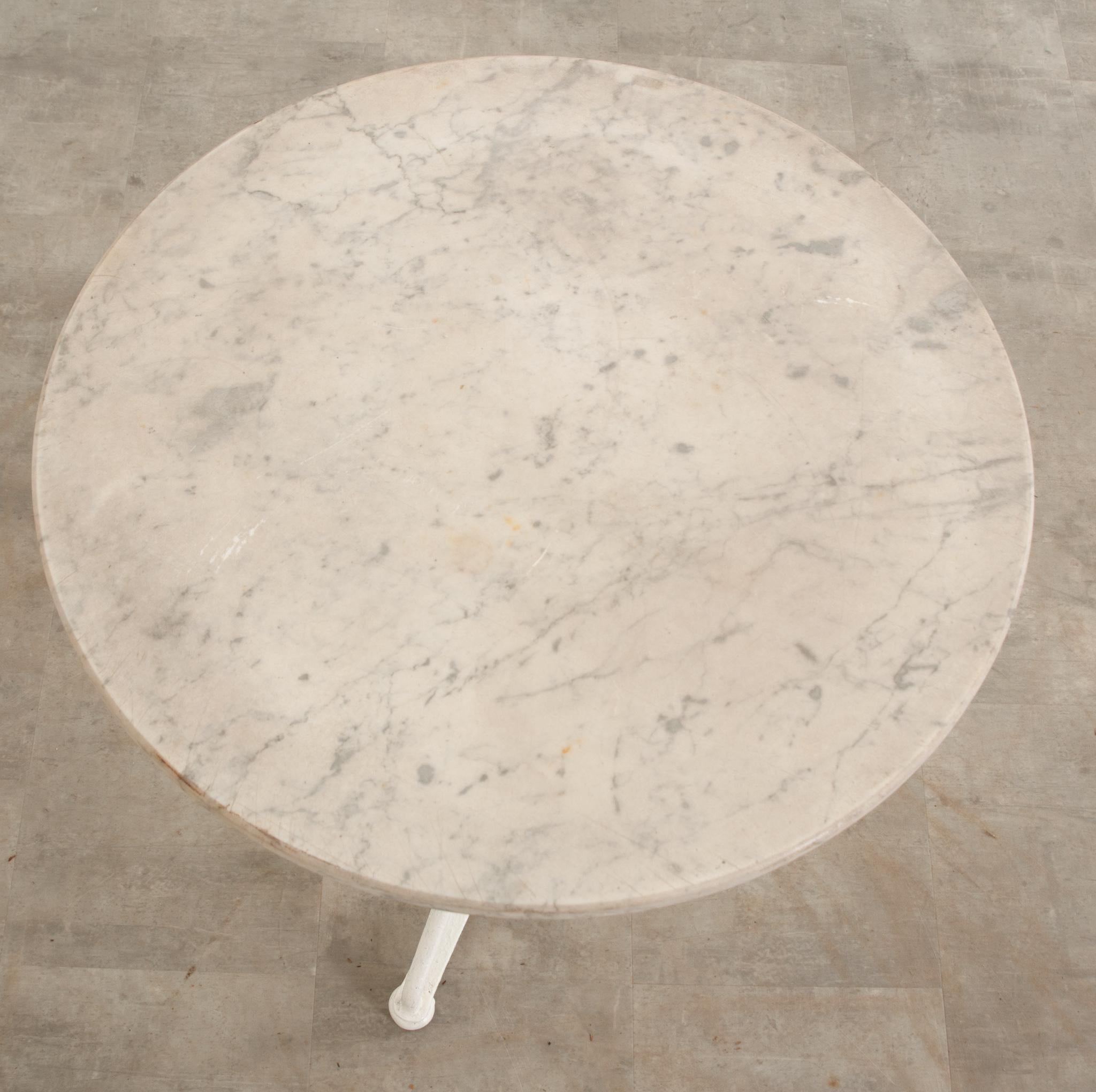 Forged Vintage Marble Top Bistro Table