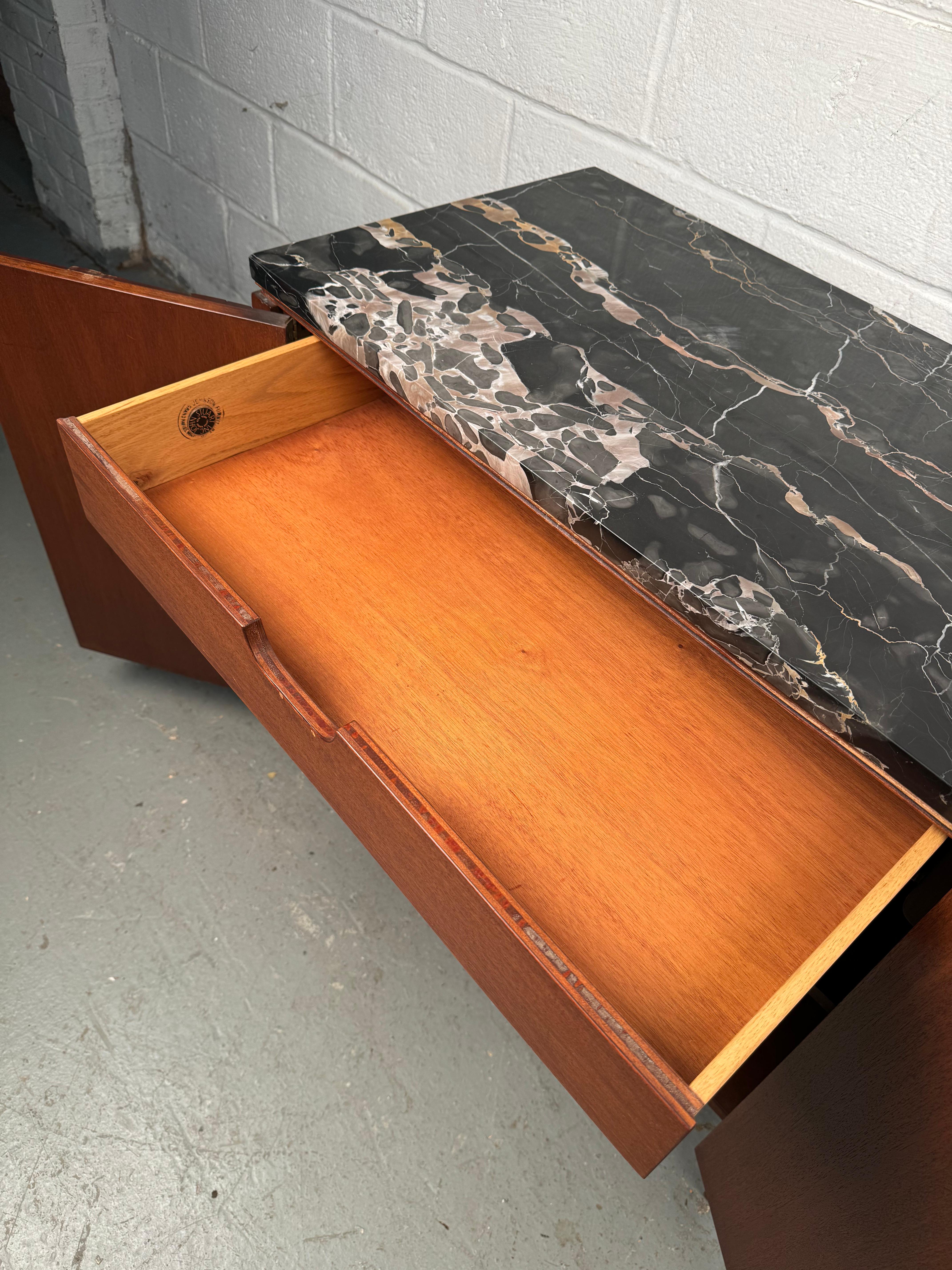 Marble Top Cabinet by John Stuart for Johnson Furniture 5