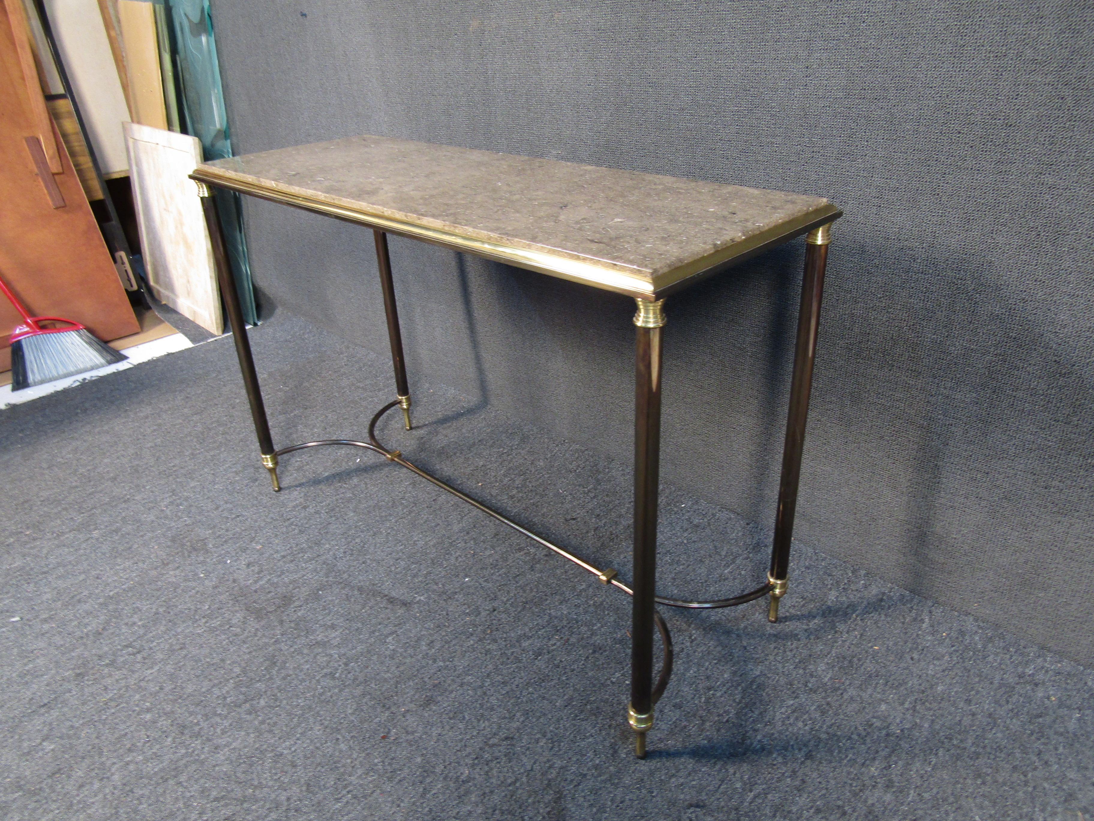 Vintage Marble Top Console Table In Good Condition For Sale In Brooklyn, NY