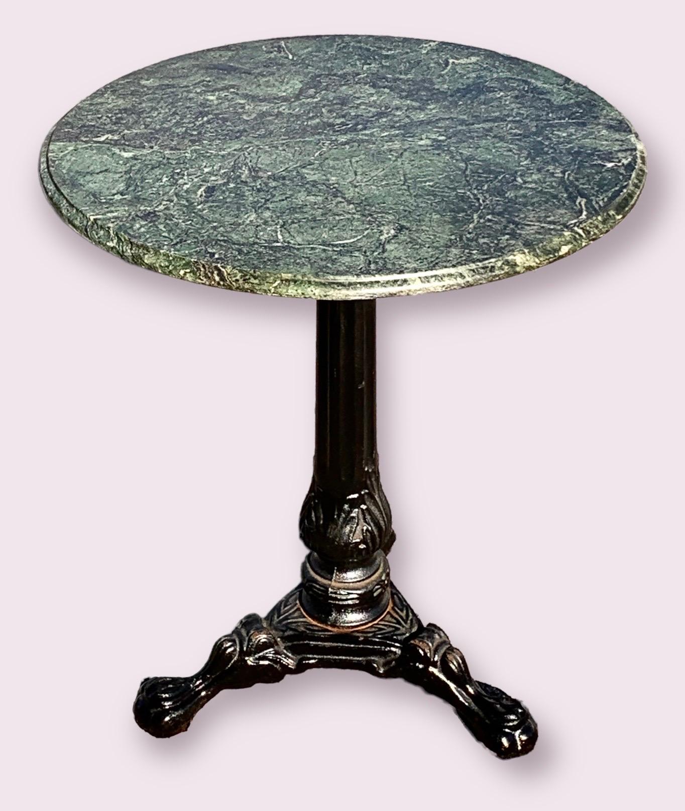 Cast Vintage Marble Top & Iron Base Bistro Table