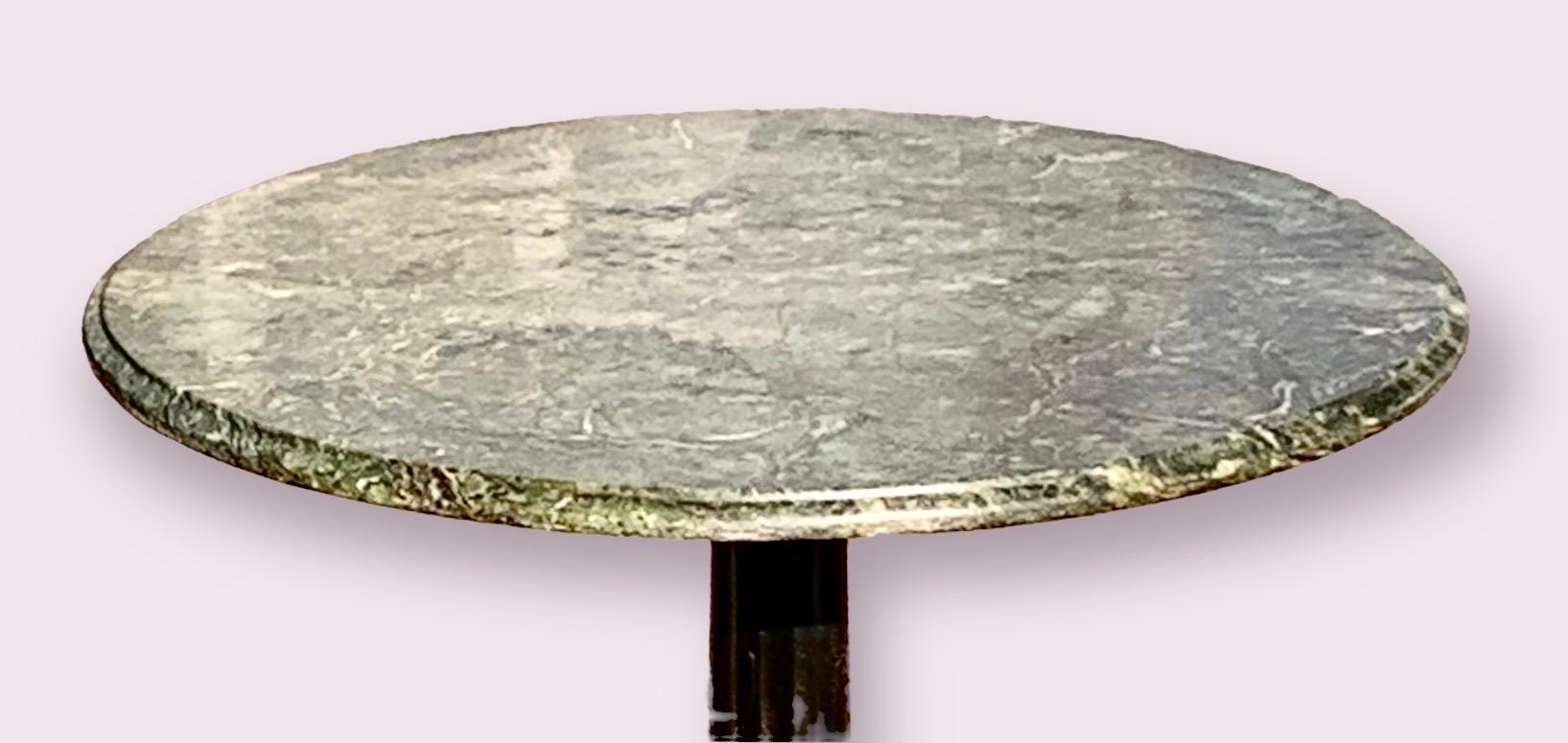 Mid-20th Century Vintage Marble Top & Iron Base Bistro Table