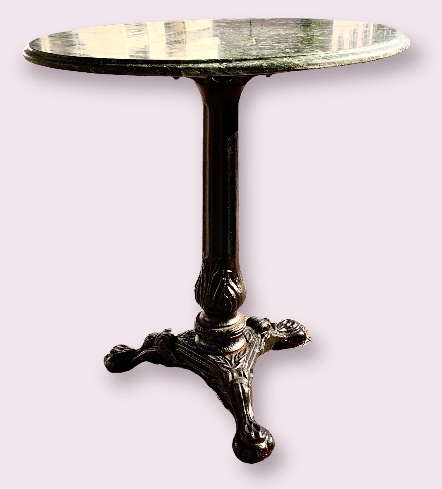 Vintage Marble Top & Iron Base Bistro Table 1